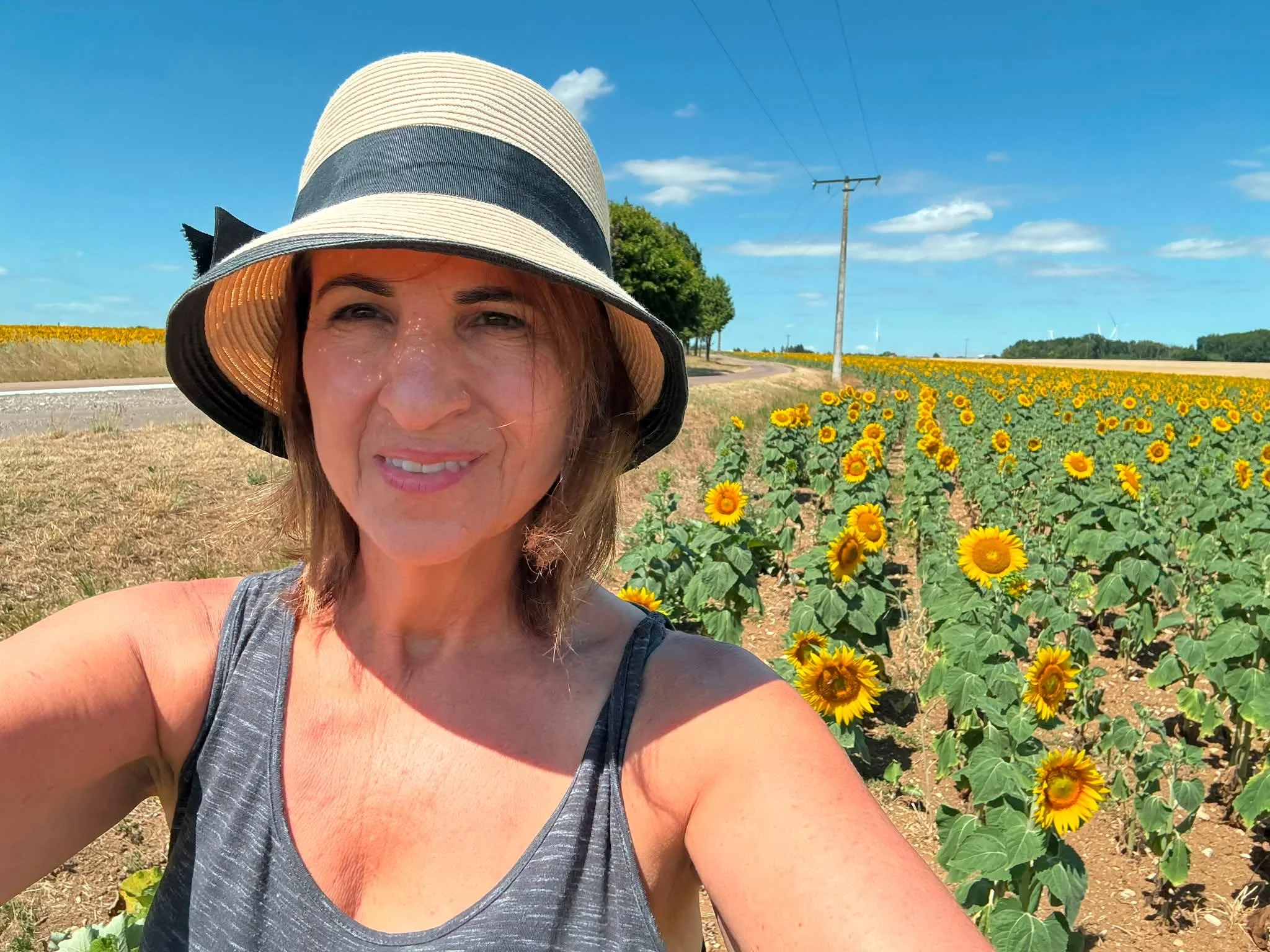Thank you all for sending me birthday greetings. It makes me so happy to hear from family and friends near and far. I wish I could gift you this beautiful field of sunflowers!