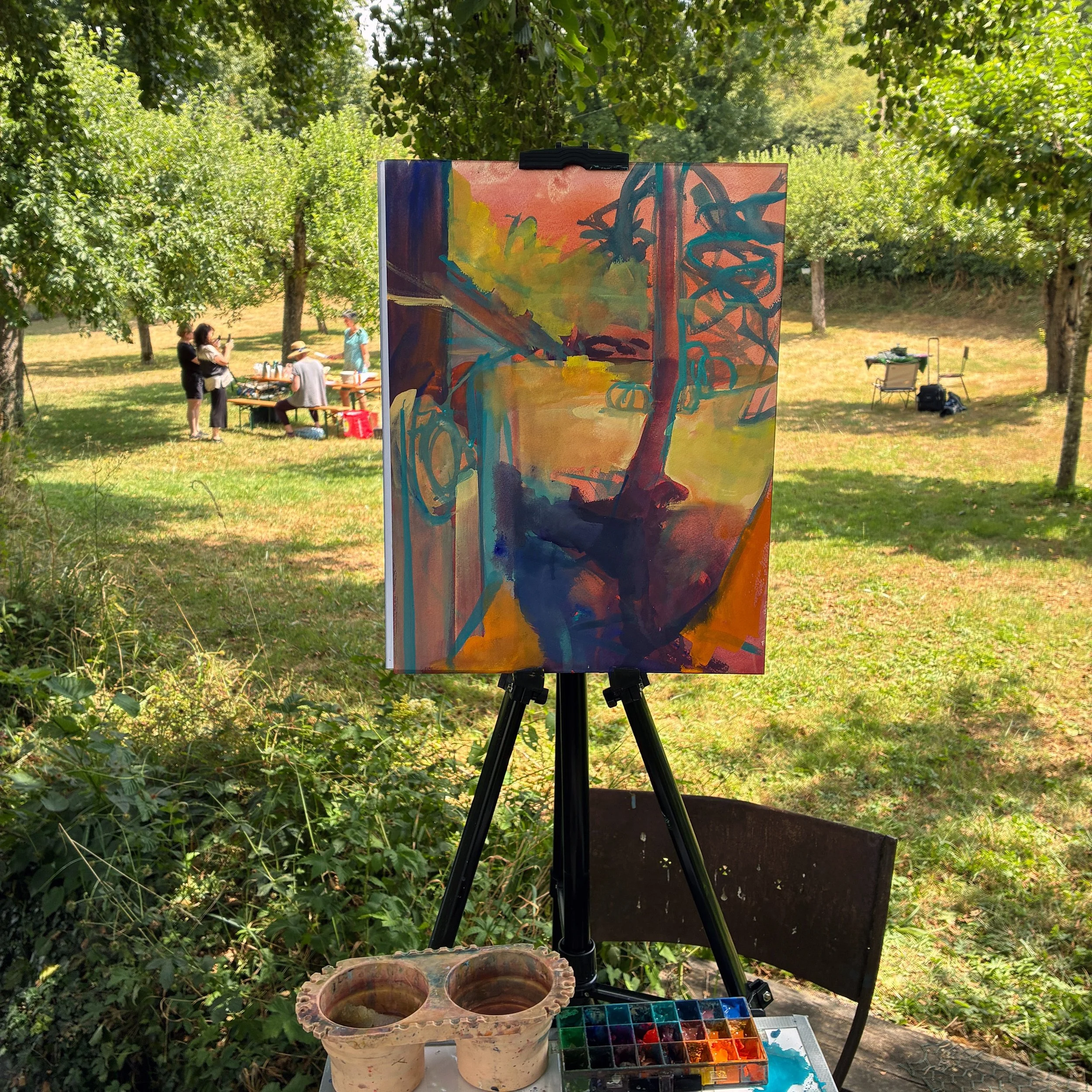 From France to Evanston&hellip; and still evolving.

I started this painting on location in France earlier this summer, brought it home unfinished, and now my easel is set up at Grove Gallery where I&rsquo;ve been continuing to work on it during Cont