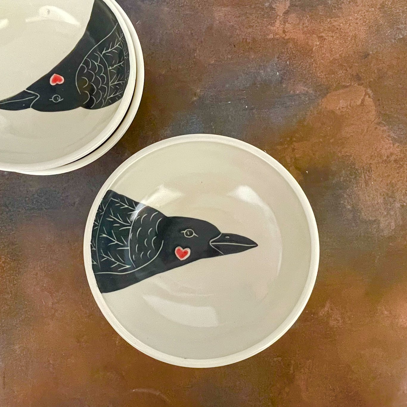 raven heart soup bowl