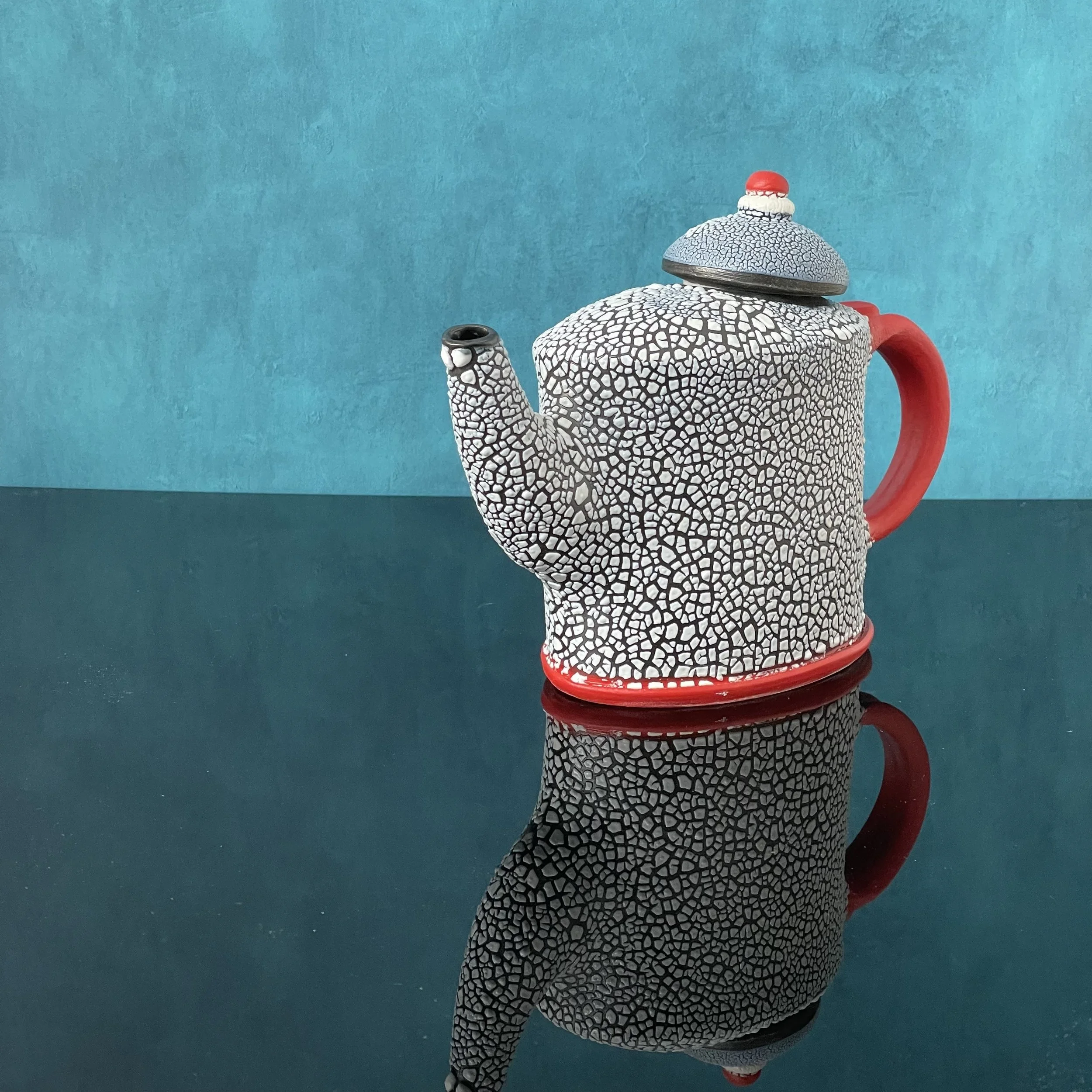 Red Handled Teapot