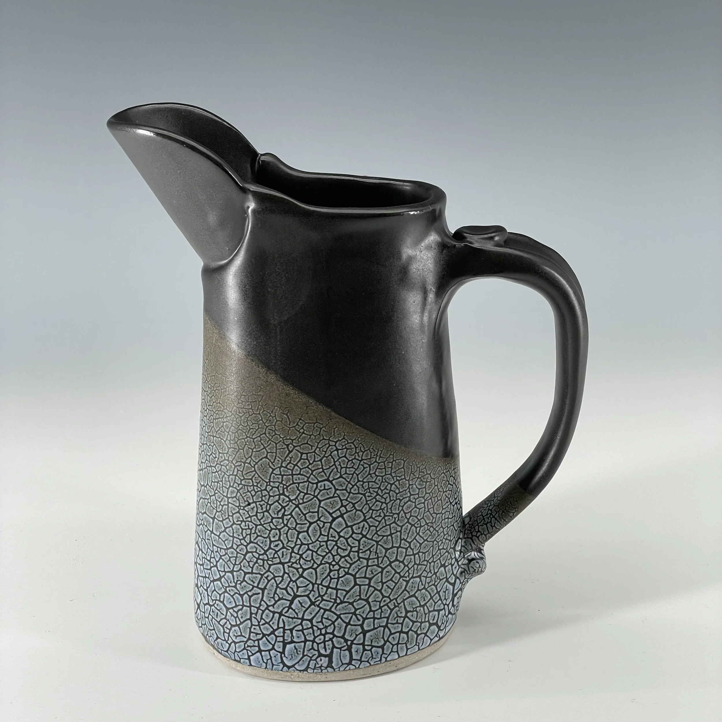 Black and crackle pitcher