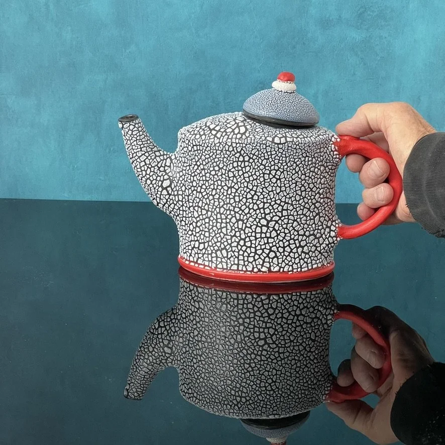 Red Handled Teapot