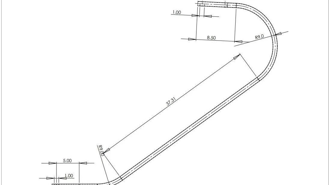 Here's the drawing of the part we need to fabricate.