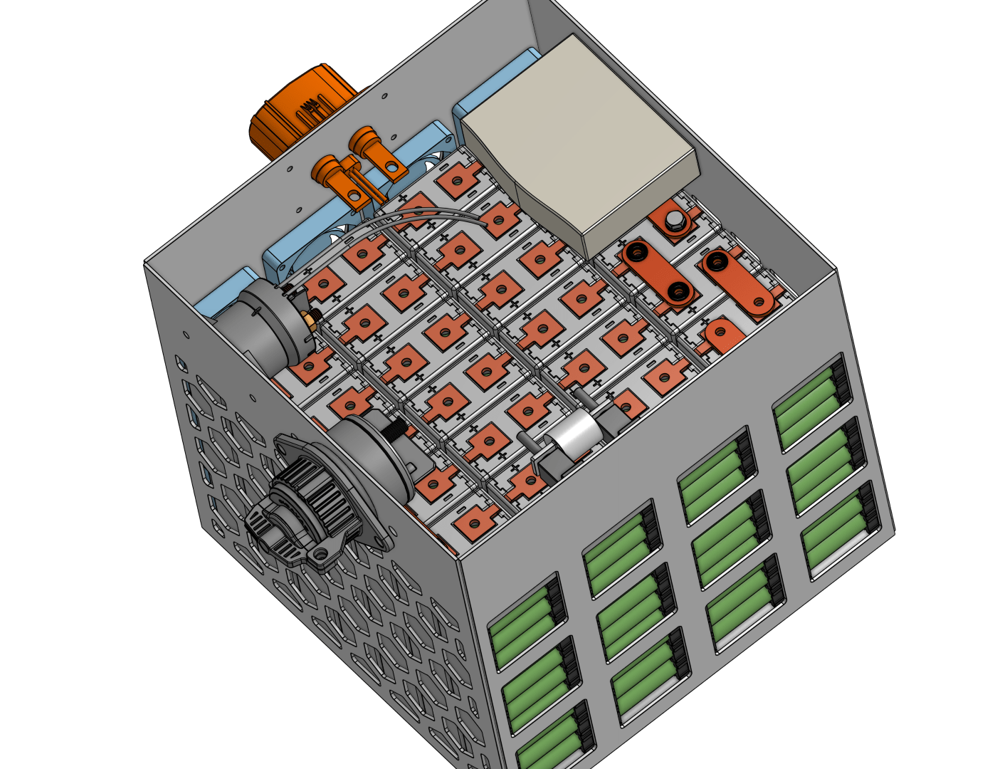 Another view from the top. The enclosure will be welded aluminum. Cover design is TBD.