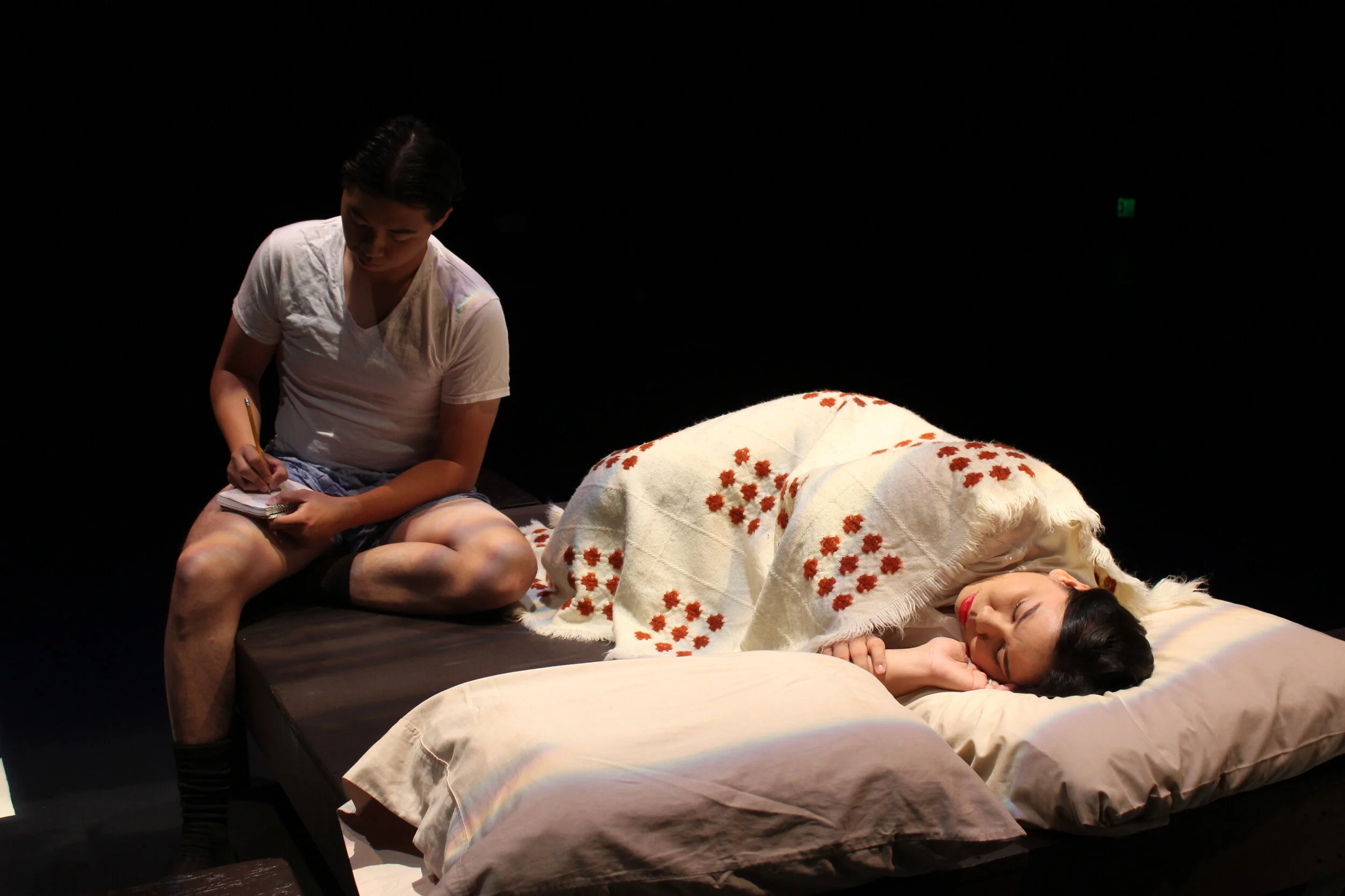 L to R: Ben Chau-Chiu (Andrew Kwong), Keara Arnolds (Elizabeth Kwong)