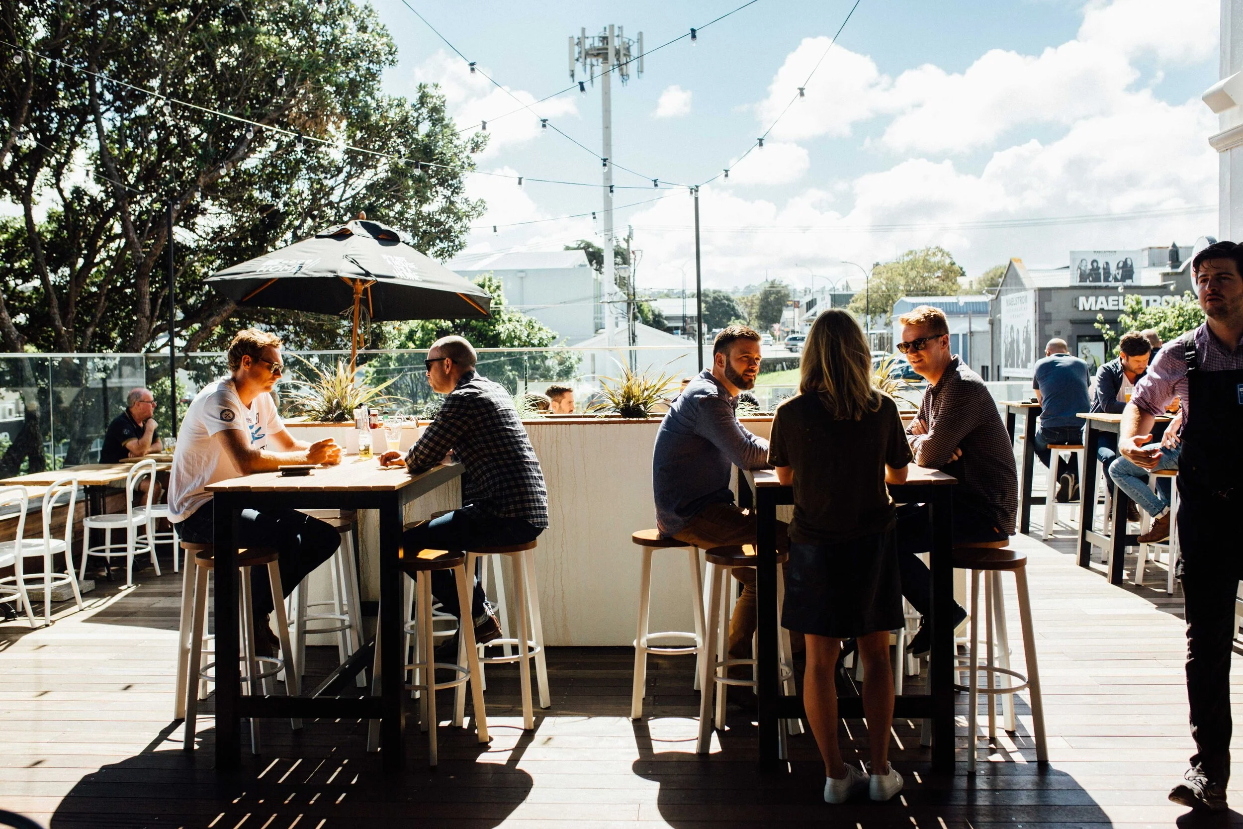 Deck sunshine beer garden drinks the Good Home Onehunga.jpg