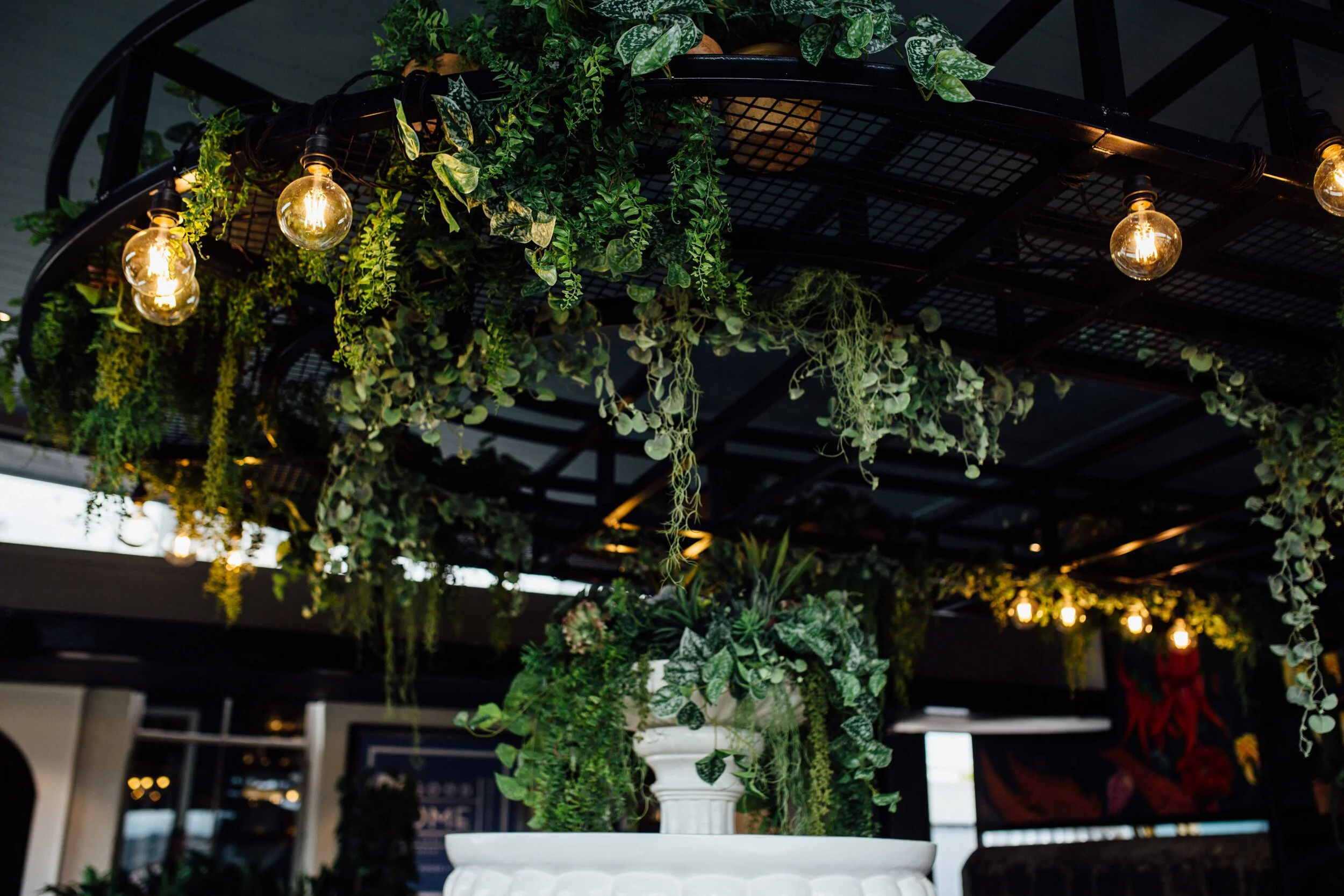 Atrium details beer garden hanging plants the Good Home Onehunga.jpg