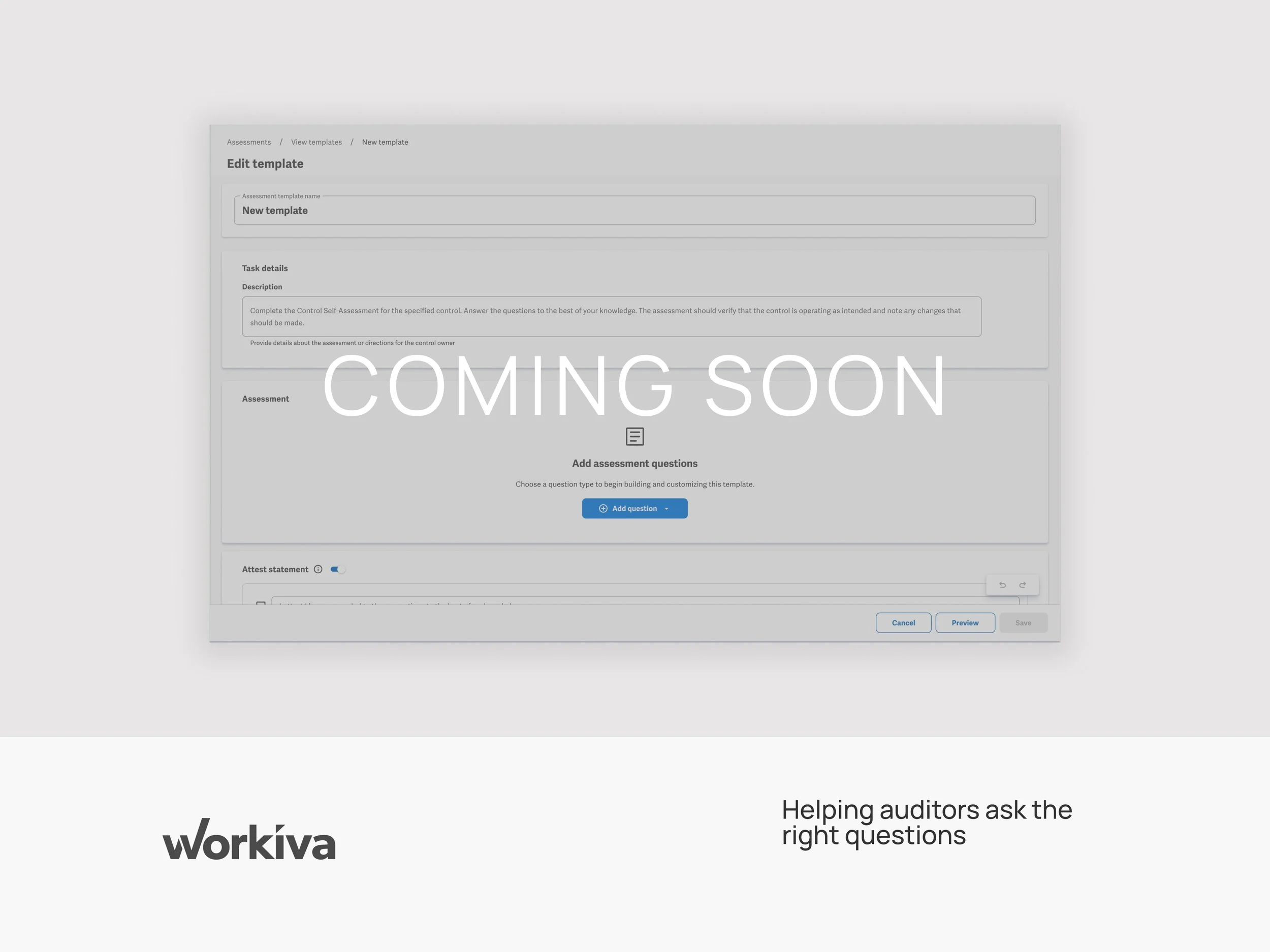 [Coming Soon] Workiva: Helping auditors ask the right questions - Form Builder