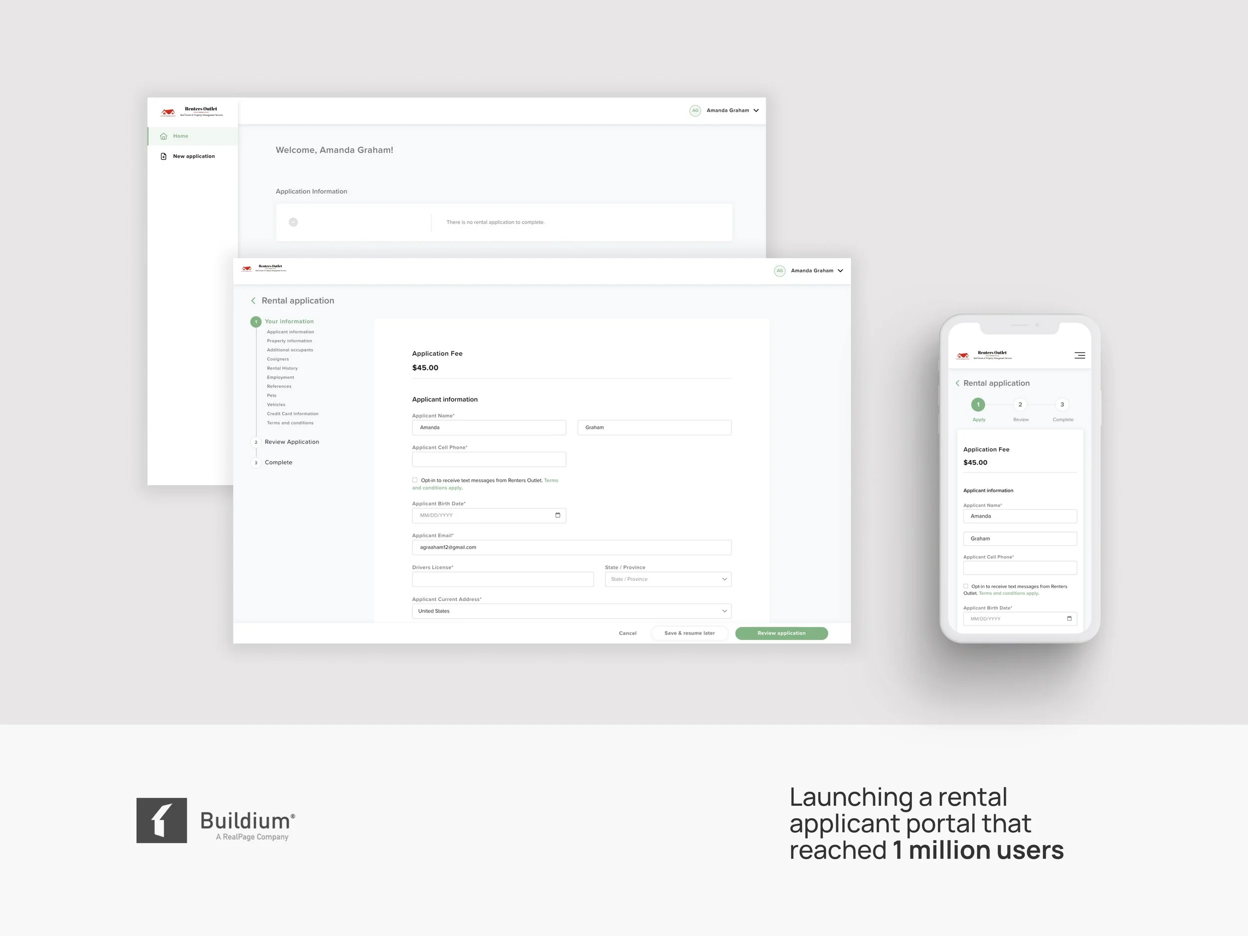 Buildium Applicant Center Creation: Launching a rental applicant portal that reached 1 million users