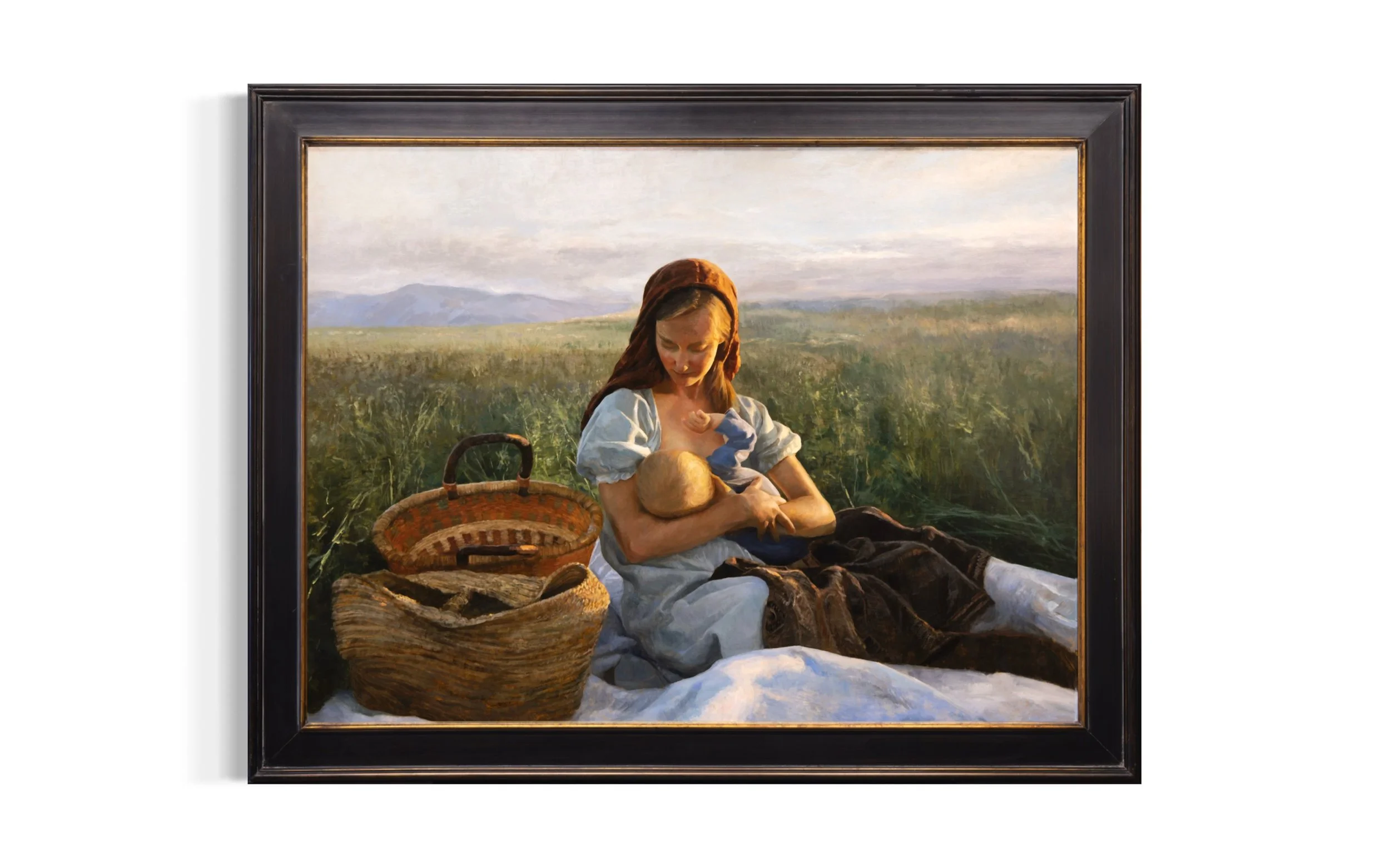 "Mother With Child", 30 x 40 inches, oil on linen