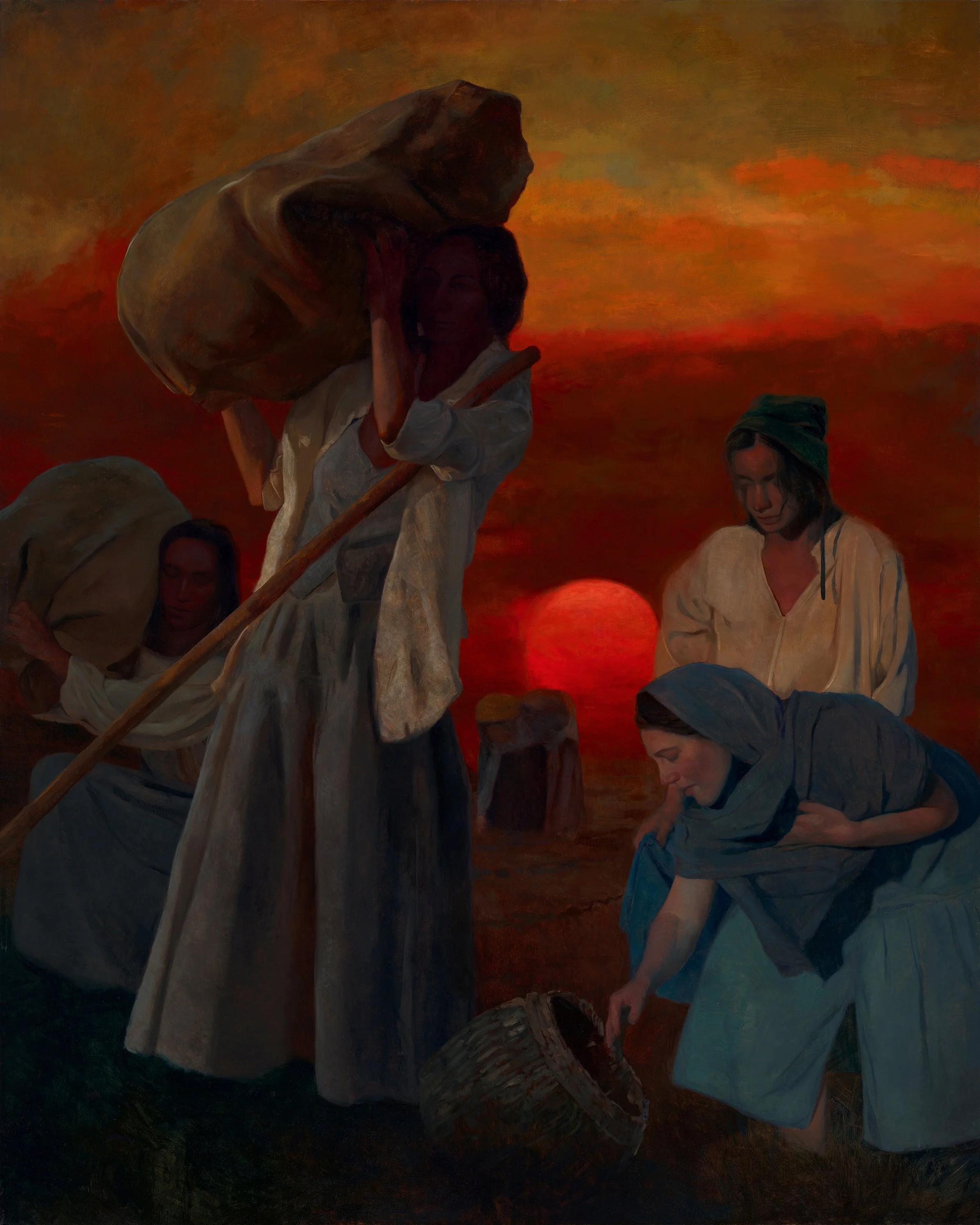 "Red Sun" 48 x 60, oil on linen