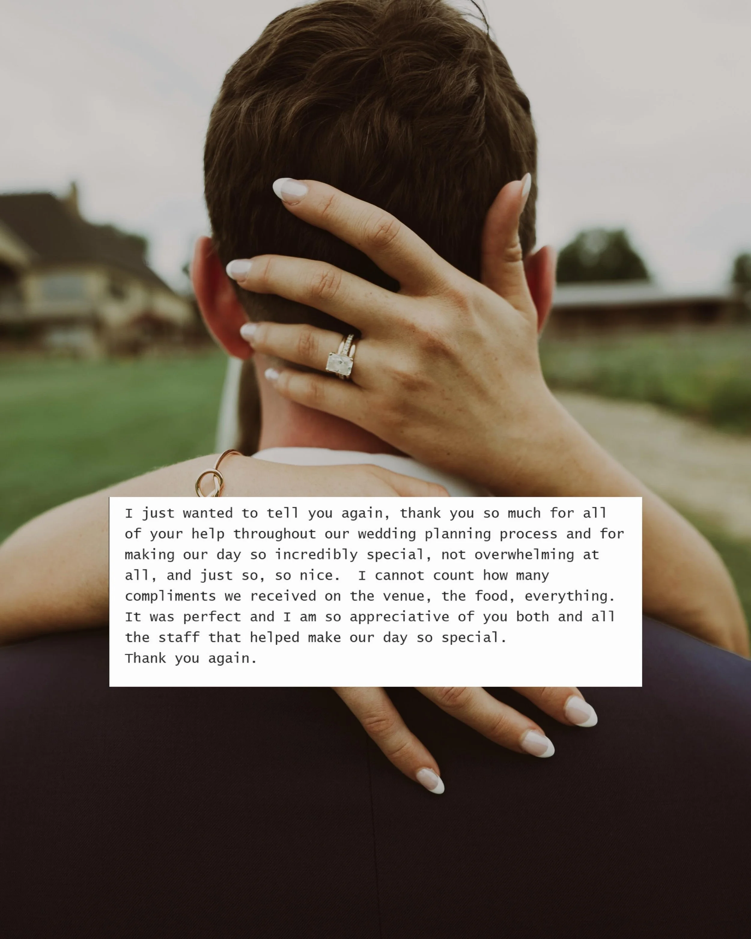 Everyone deserves to feel this way on their wedding day. This sweet review is our biggest goal here at Peacock Ridge. ❤️

Because we know they need it - drop your best wedding planning advice for future brides! 👰&zwj;♀️💍