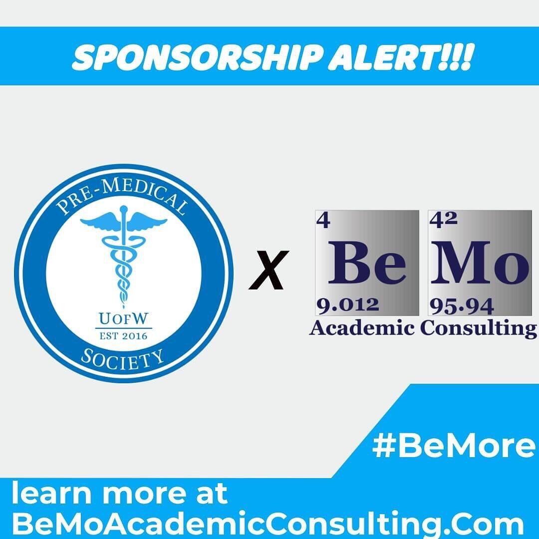The Pre-Med Society is excited to announce we are now partnered with BeMo Academic Consulting! BeMo specializes in assisting students with their applications and interview preparation to professional programs. Check them out and learn more at BeMoAca