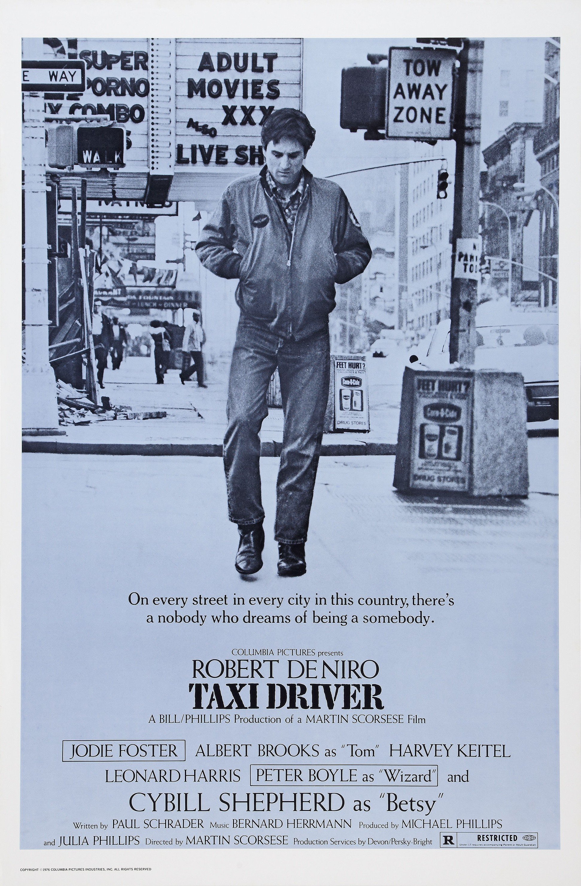 Original theatrical poster for "Taxi Driver" (1976).
