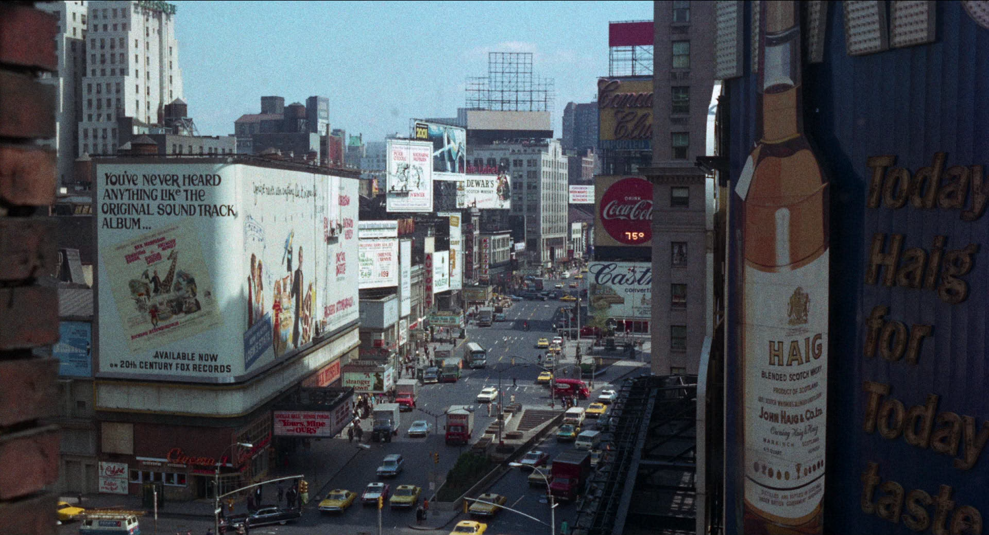 Still image from “Midnight Cowboy” (1969), directed by John Schlesinger, photographed by Adam Holender.