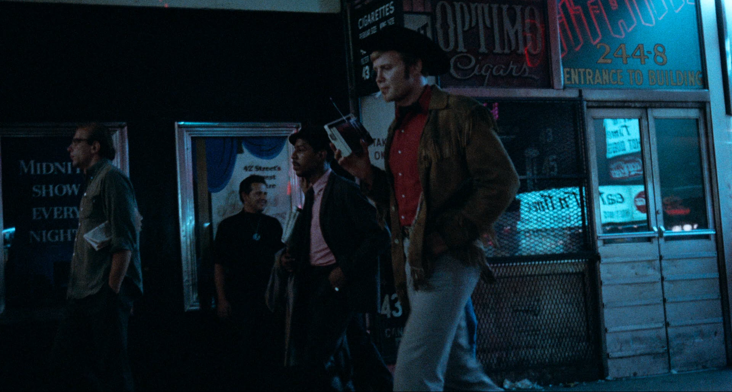 Still image from “Midnight Cowboy” (1969), directed by John Schlesinger, photographed by Adam Holender.
