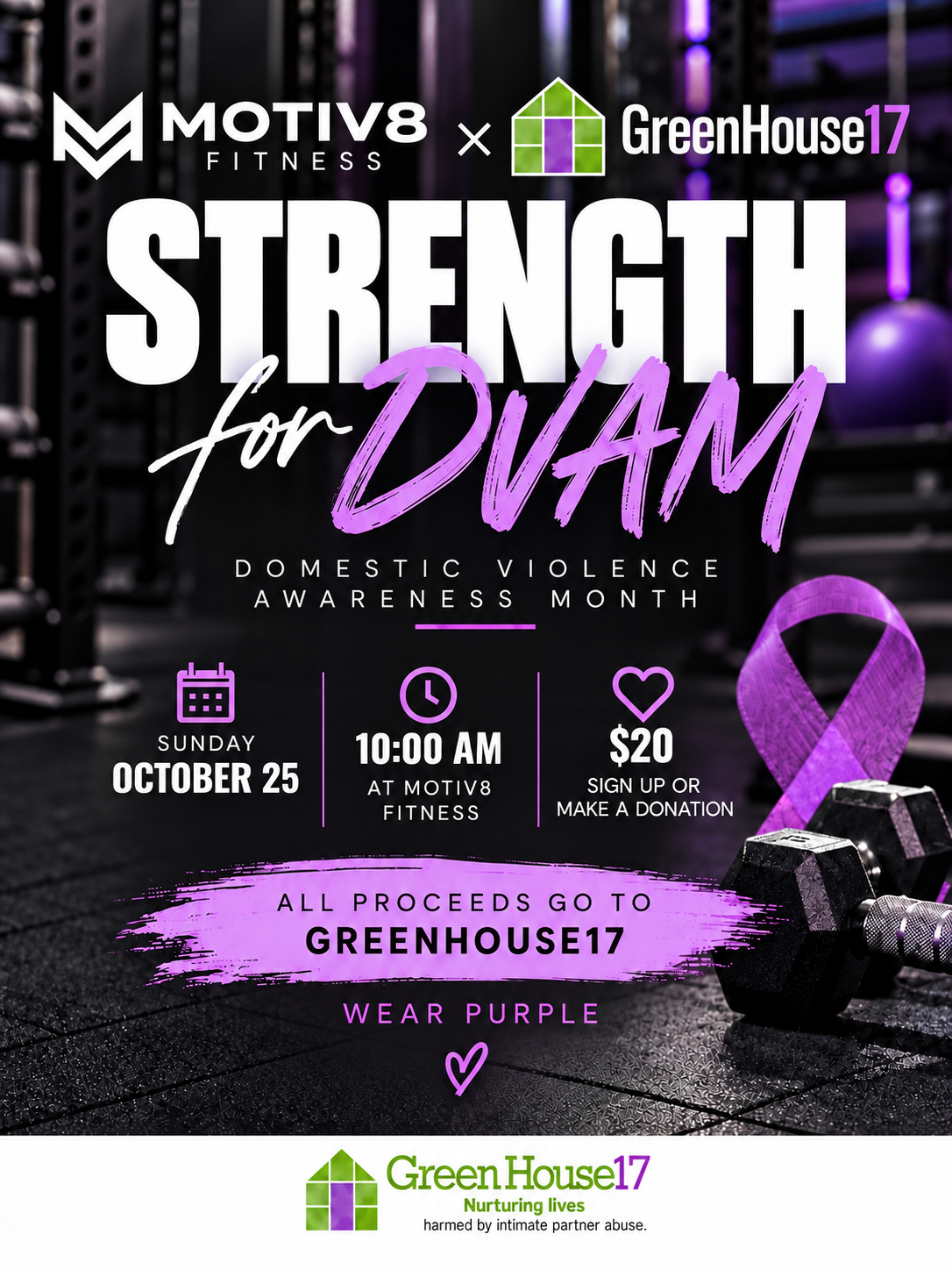 Purple ribbon gym fundraiser flyer.png