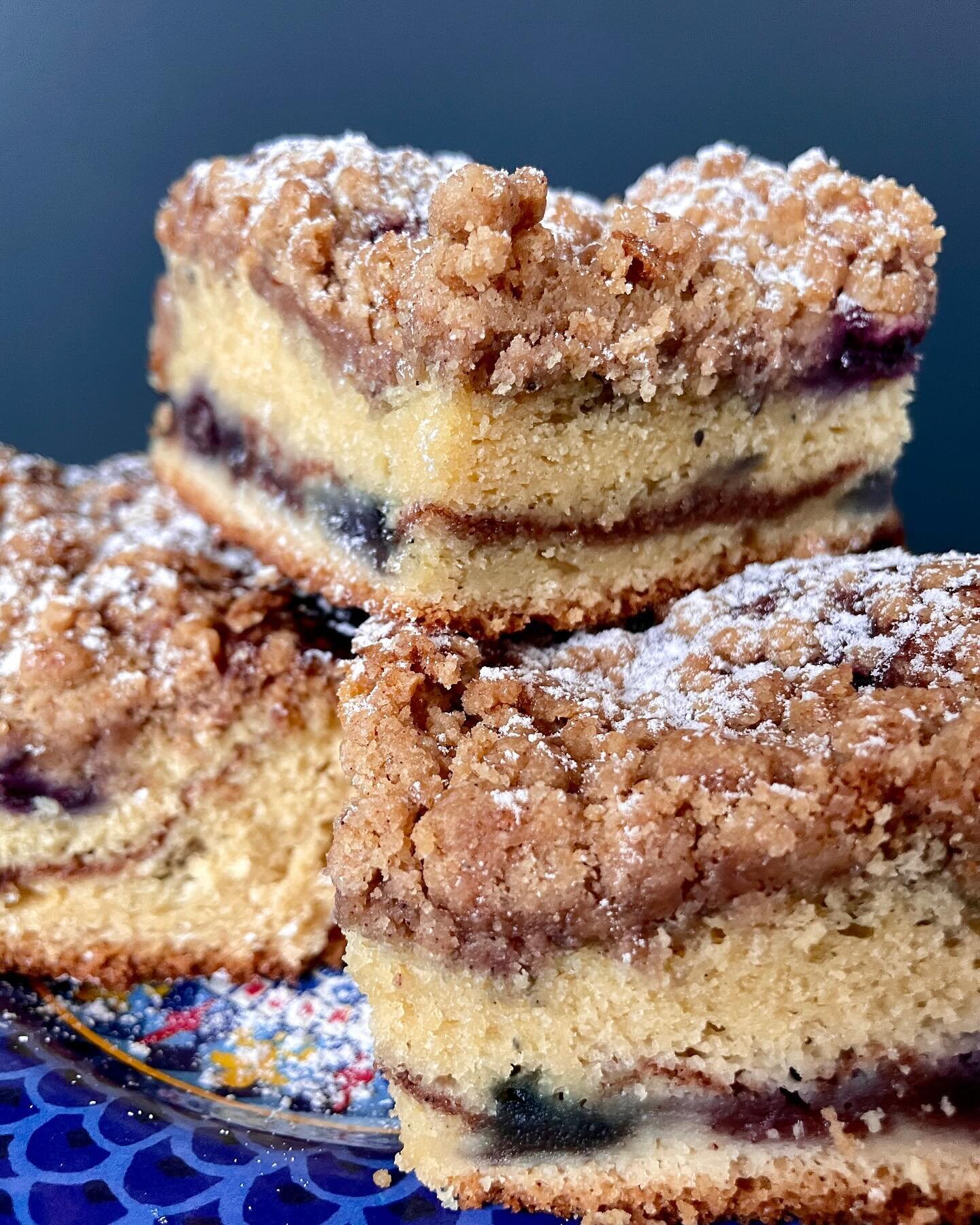 Send those Sunday Blues away and tuck into a slice of 🫐Blueberry Coffee Cake🫐 After all it&rsquo;s #nationalcoffeecakeday ☕️🍰

Today only ✨ 9AM until we run out ✨ Our classic ☕️ Coffee Coffee Cake will be available as well!