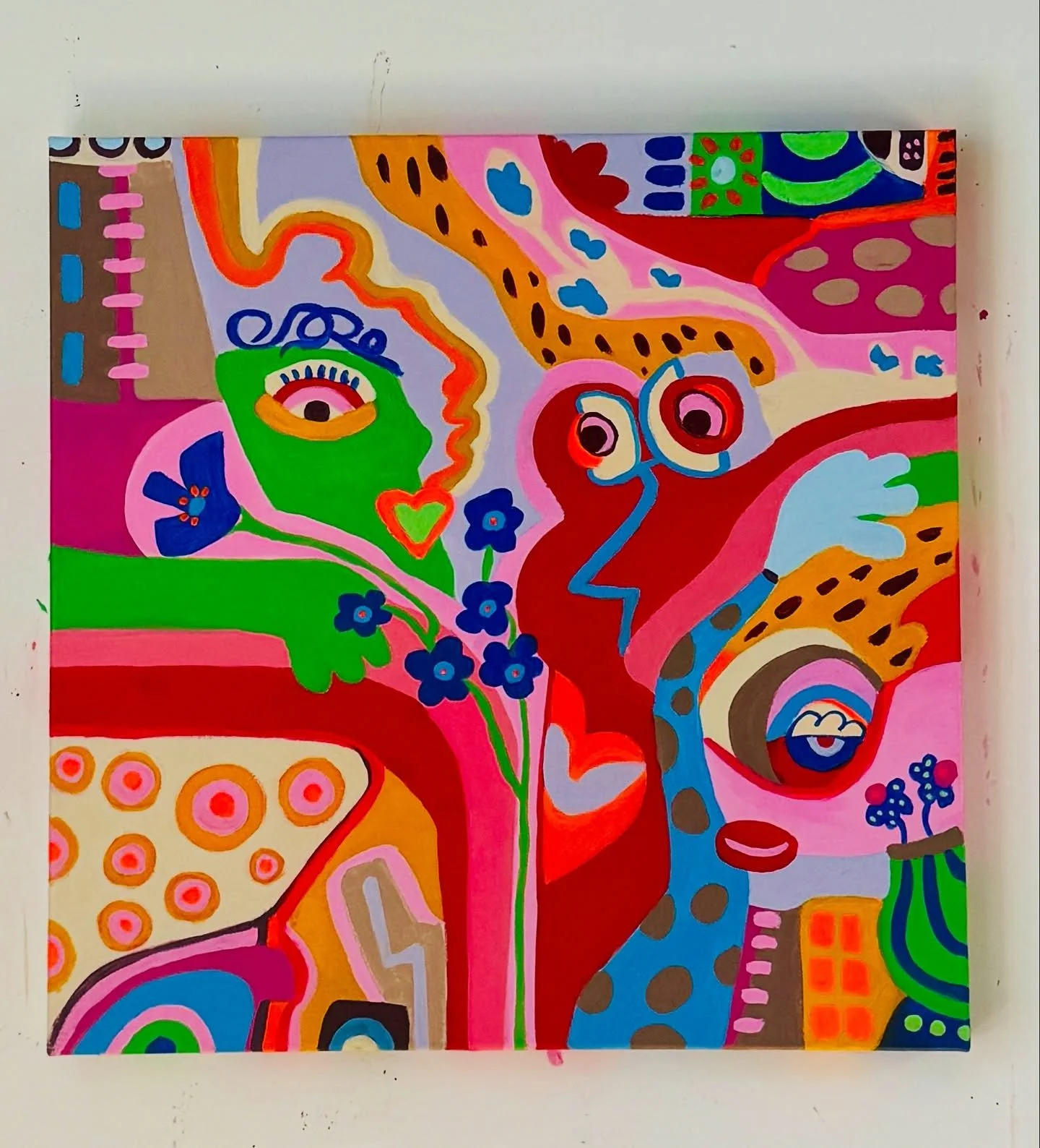 New Painting Release 🎨✨
This one has taken me a bit to complete because I wanted to push myself to get uncomfortable with my process and take a new approach, starting with freely painting using movement and color to come together before I began dec