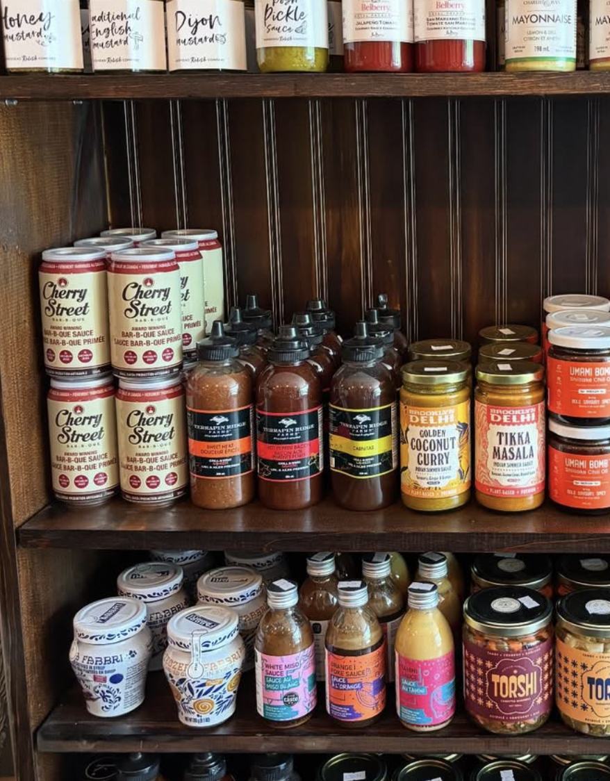 Cherry Street BBQ Sauce on retail shelf