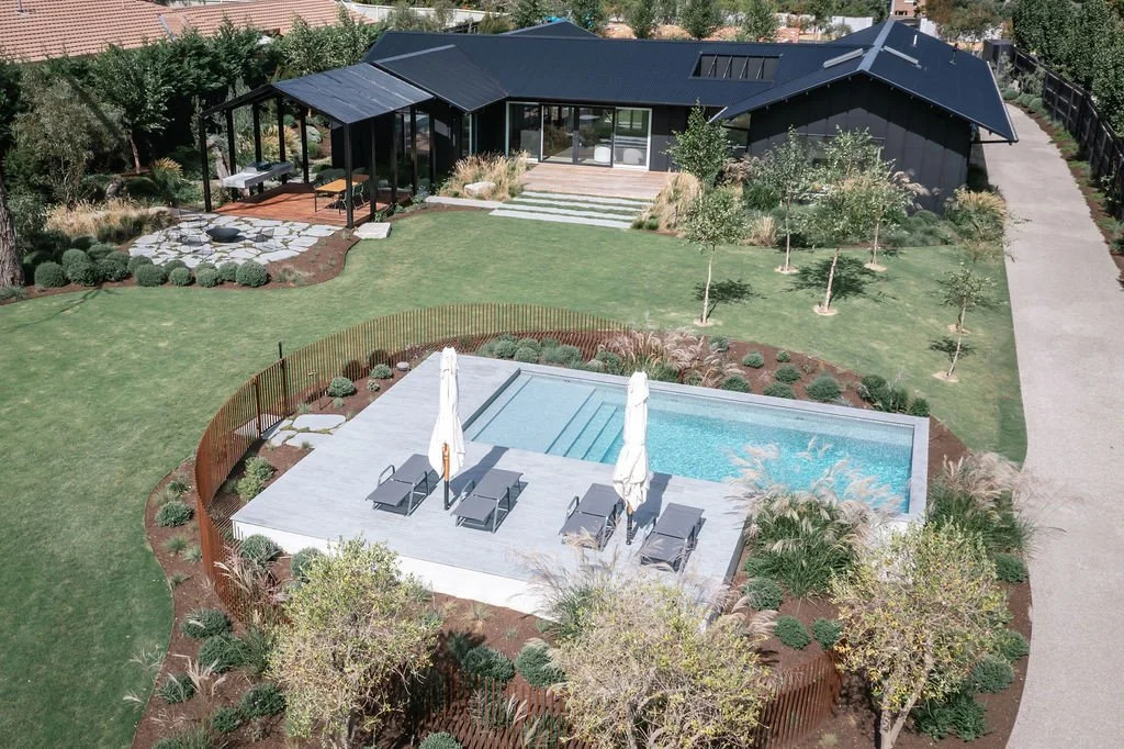 Built for connection. Bringing together thoughtful design, technical construction and a clear vision for how the space should feel. ⁠
⁠
The result: A backyard built to work hard yet feel effortless 💚⁠
⁠
Garden design @acre.landscape⁠
Pool @aquadream