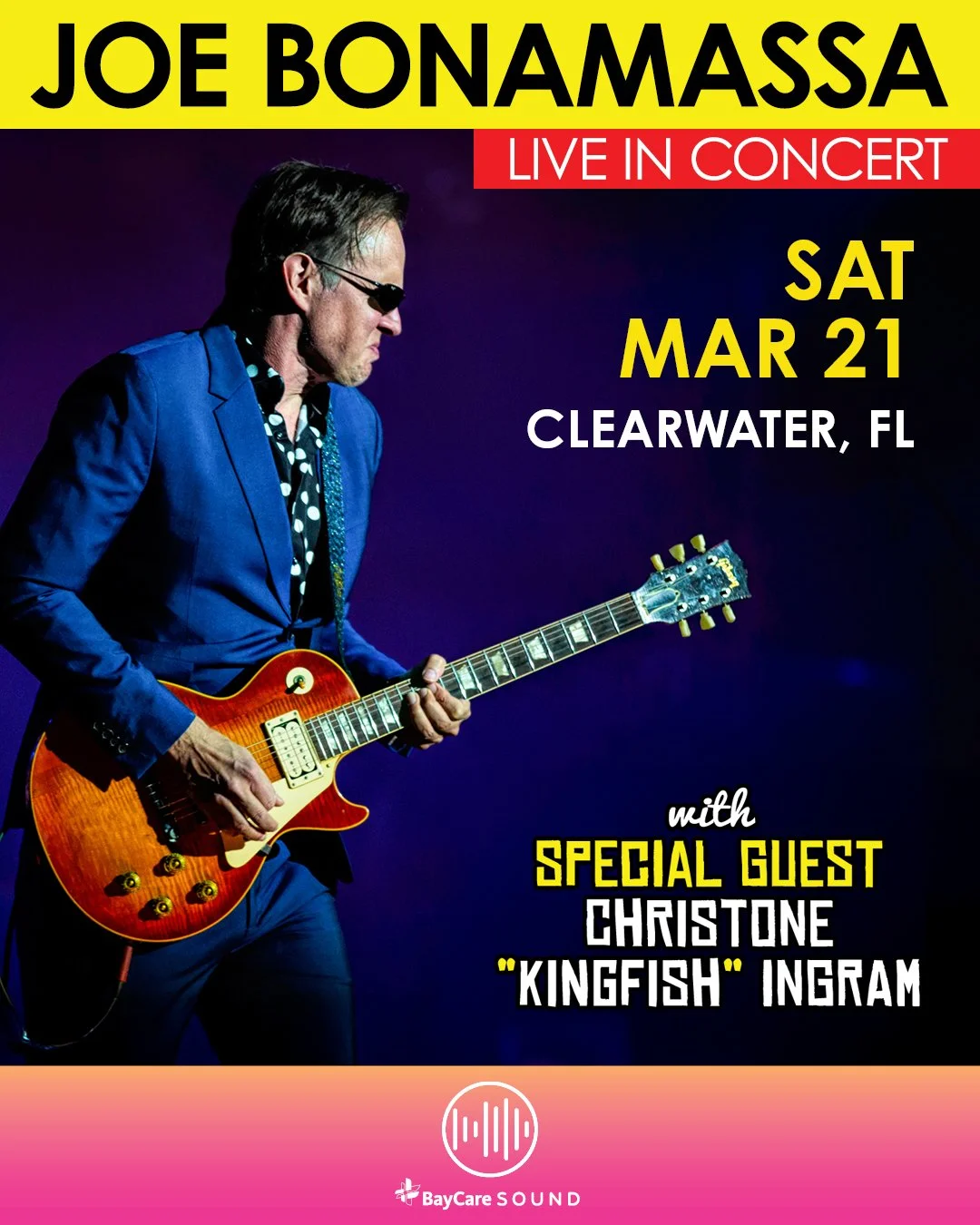 Joe Bonamassa & Christone "Kingfish" Bring Rockin' and Roots Blues to BayCare Sound March 21, 2026. #JazzBluesFlorida