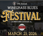 Crystal Shawanda Headlines the Wiregrass Blues Festival in Downtown Dothan, AL (March 21, 2026) #JazzBluesFlorida