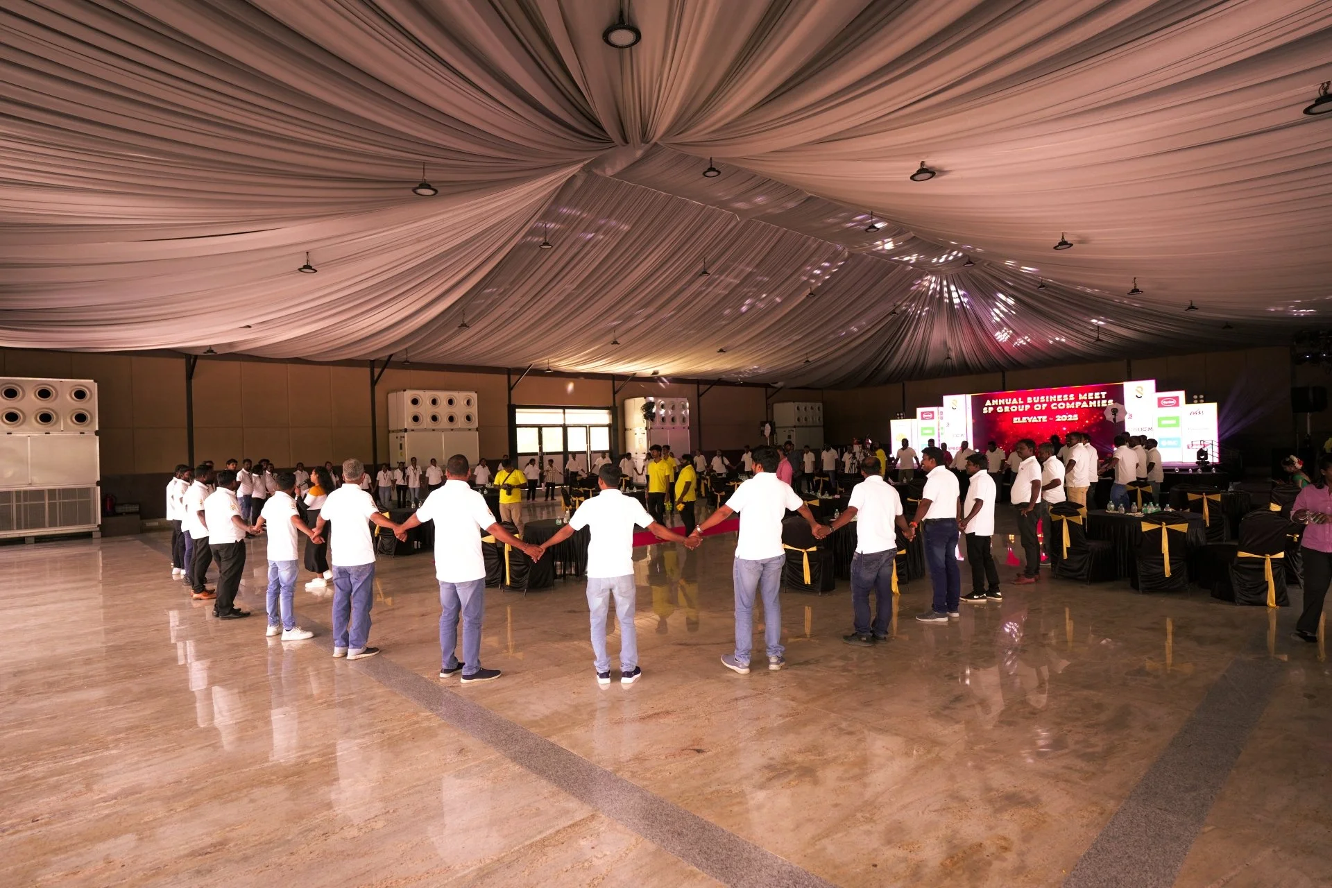 Hanu Reddy Pavilion large air-conditioned indoor corporate event hall at SPP Gardens Chennai