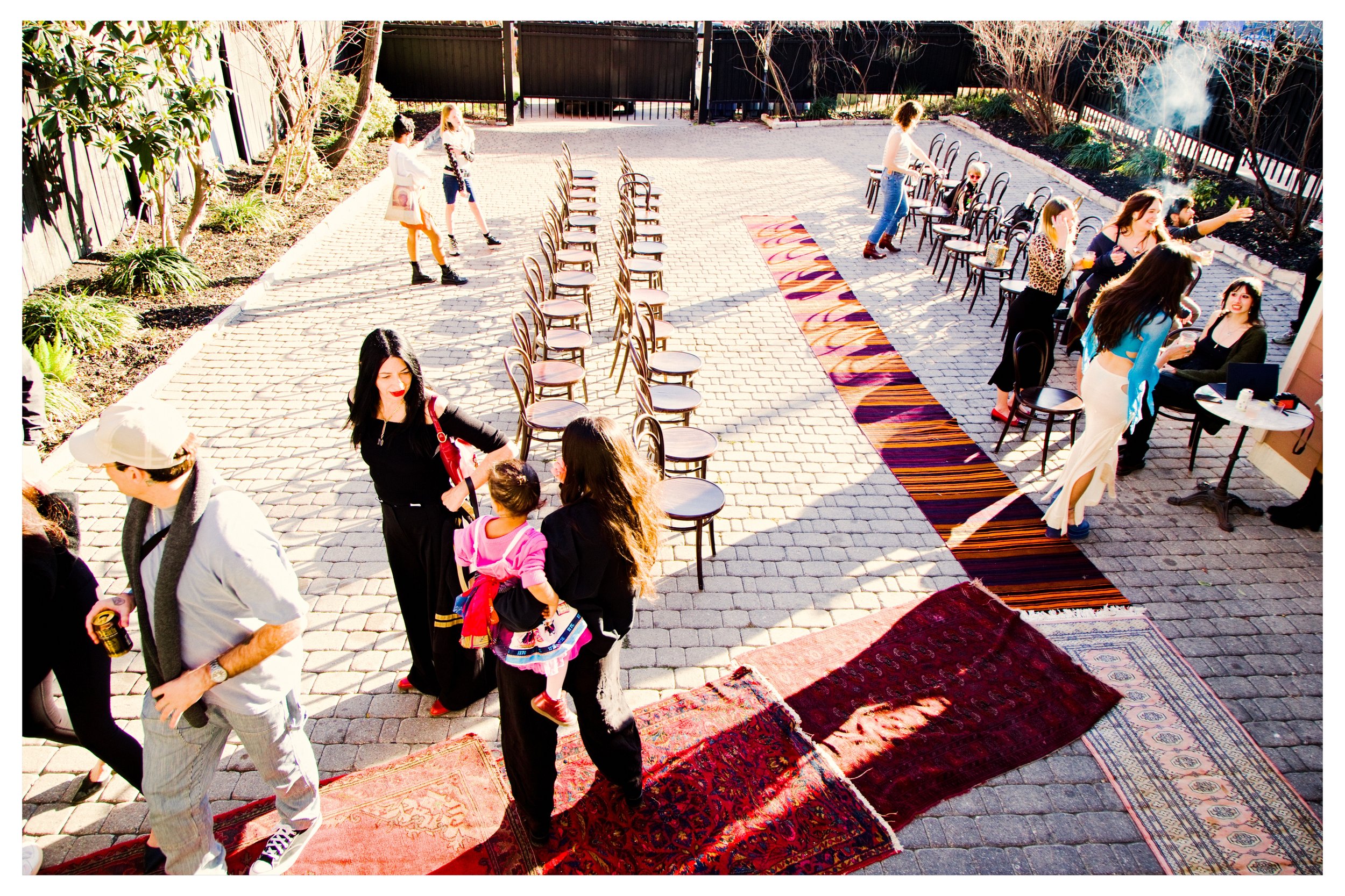 Setting up the runway before showtime