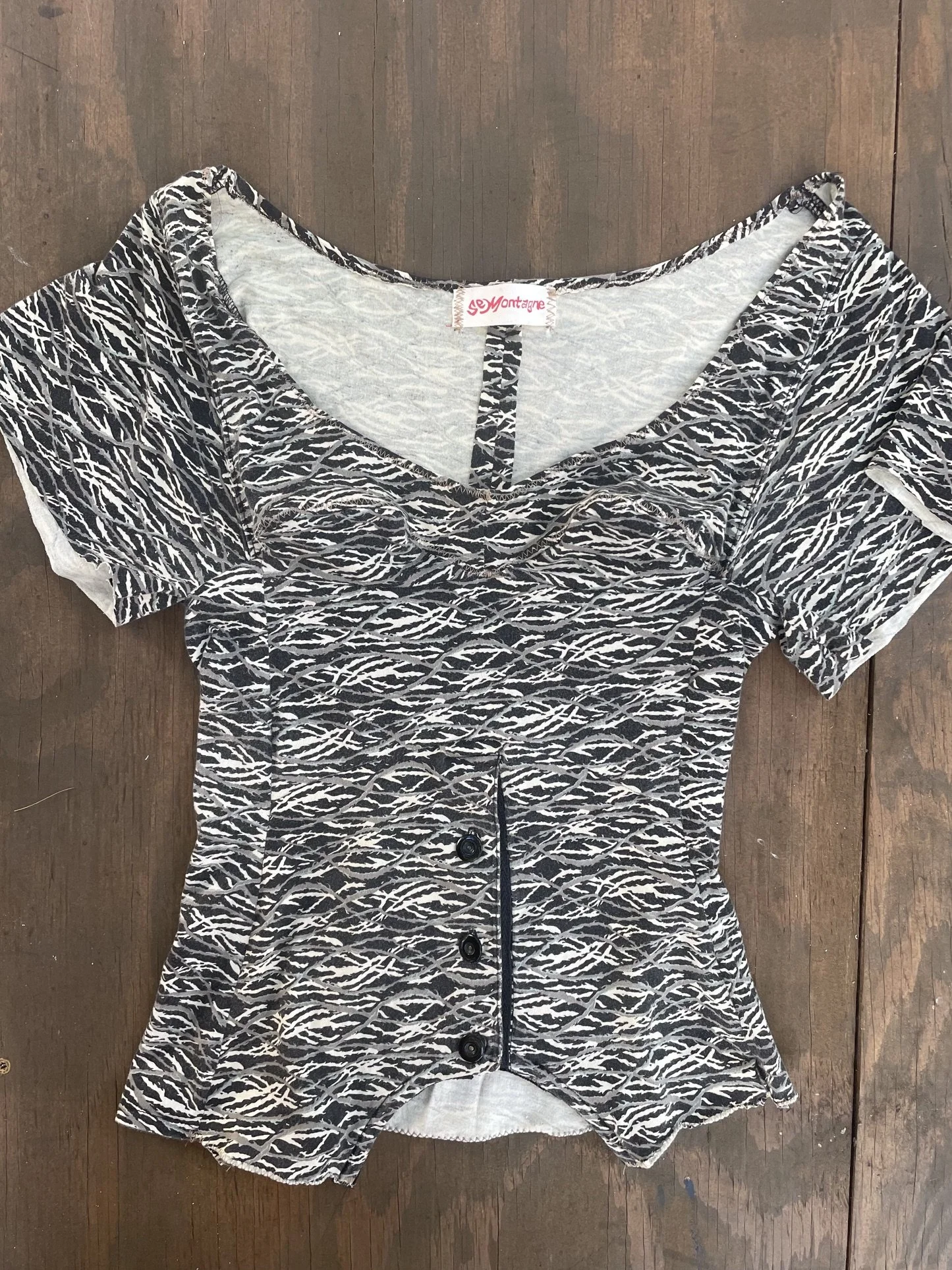 Reworked bustier tee