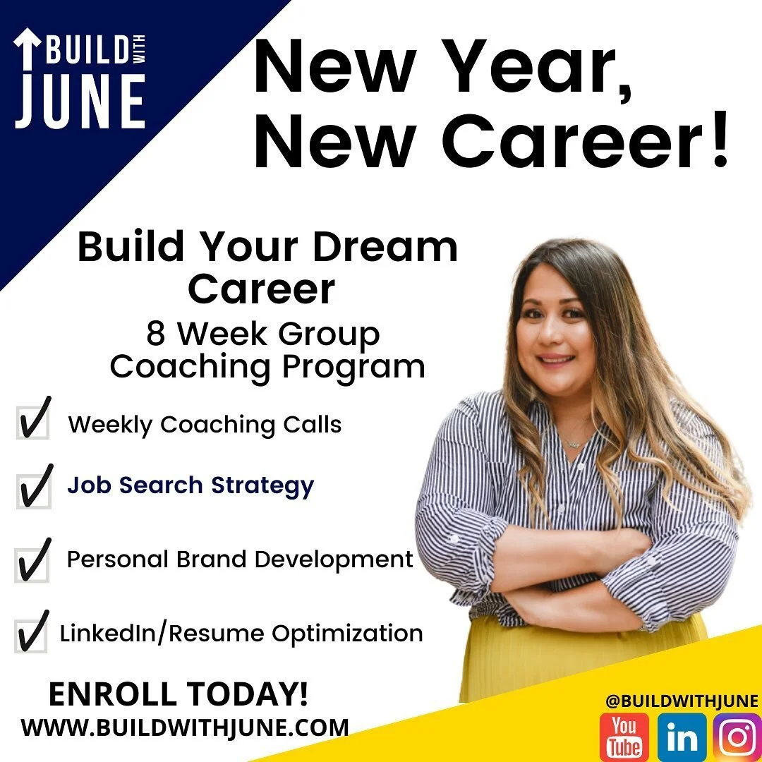 *End Of The Year Special* $200 off when you secure your spot before the new year! 

Ready to level up your career in 2021? I have three open spots for my Build Your Dream Career Group Coaching program starting January 11th, 2021! 

For eight weeks, w