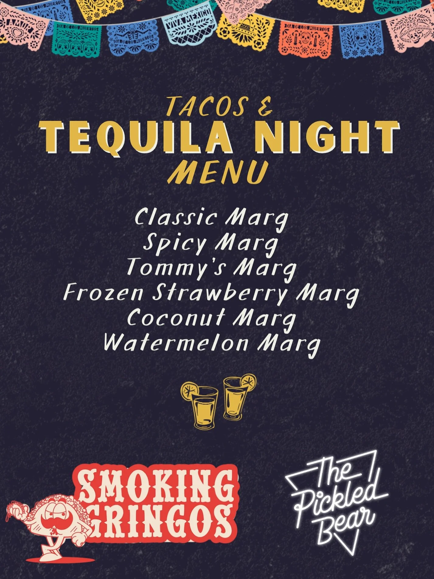 Here&rsquo;s a little sneak peek at our Margarita menu for tomorrow 👀🍸 Who&rsquo;s excited? Tables are filling fast, so be sure to book yours now! Plus, Smoking Gringos will be here serving up their famous birria tacos and birria ramen, you won&rsq