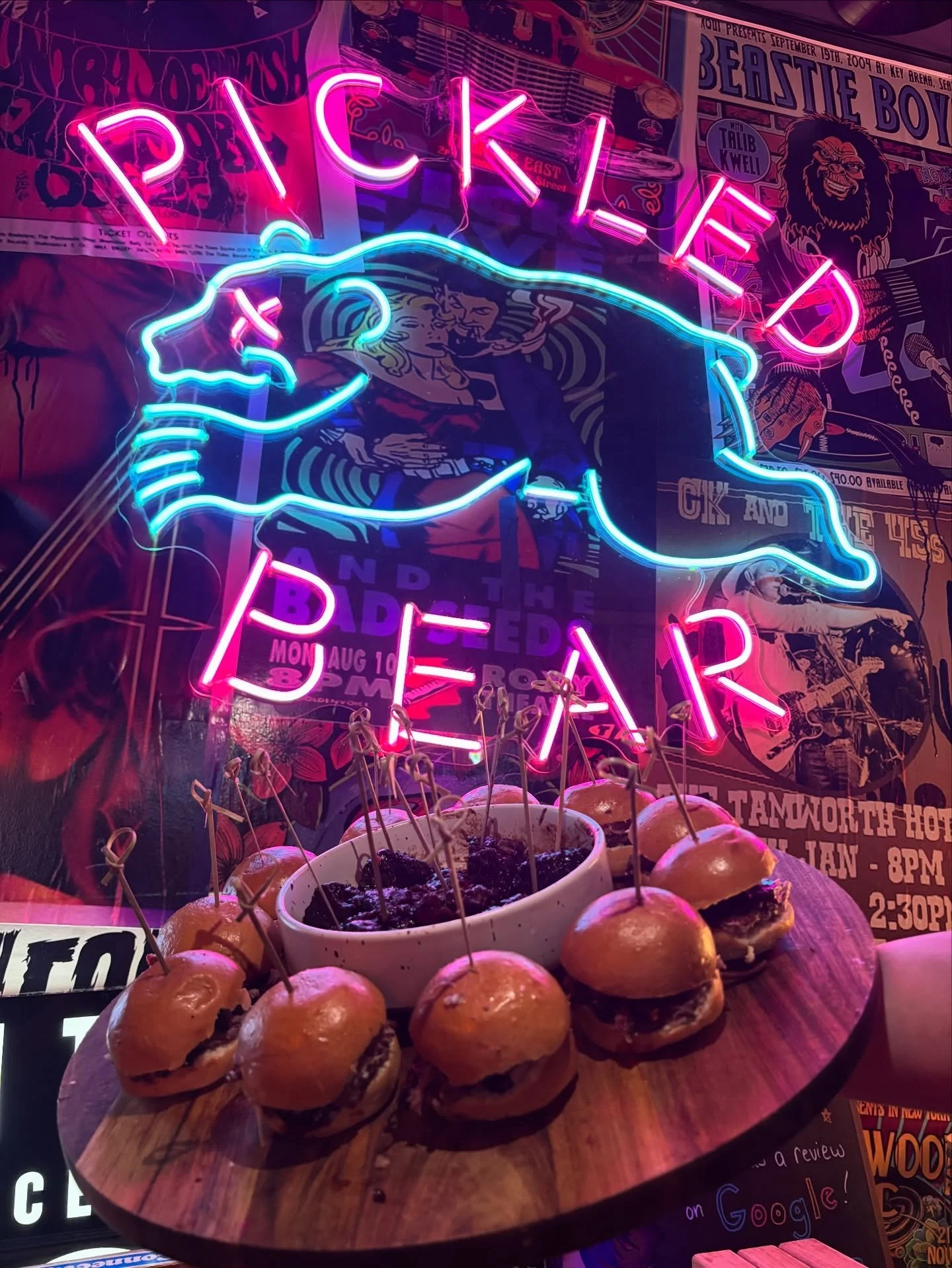These brisket sliders aren&rsquo;t on our regular menu, they&rsquo;re exclusively available for events at The Pickled Bear. Enquire now to book your function 🥒🐻