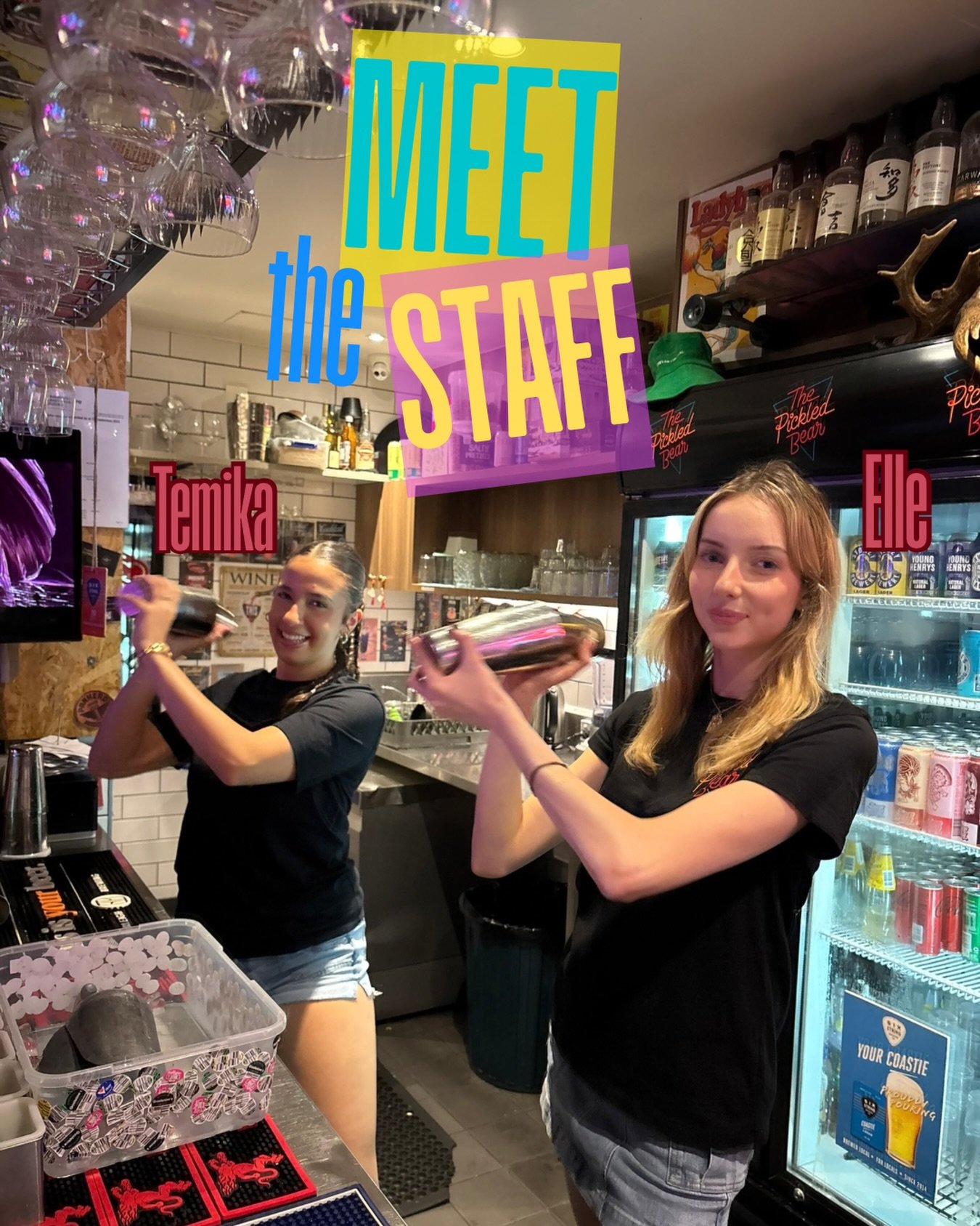 MEET THE STAFF. The faces behind your night (and ones you&rsquo;ve definitely seen before) 😉😉 Come say hi! Elle and Temika would absolutely LOVE a chat with you.