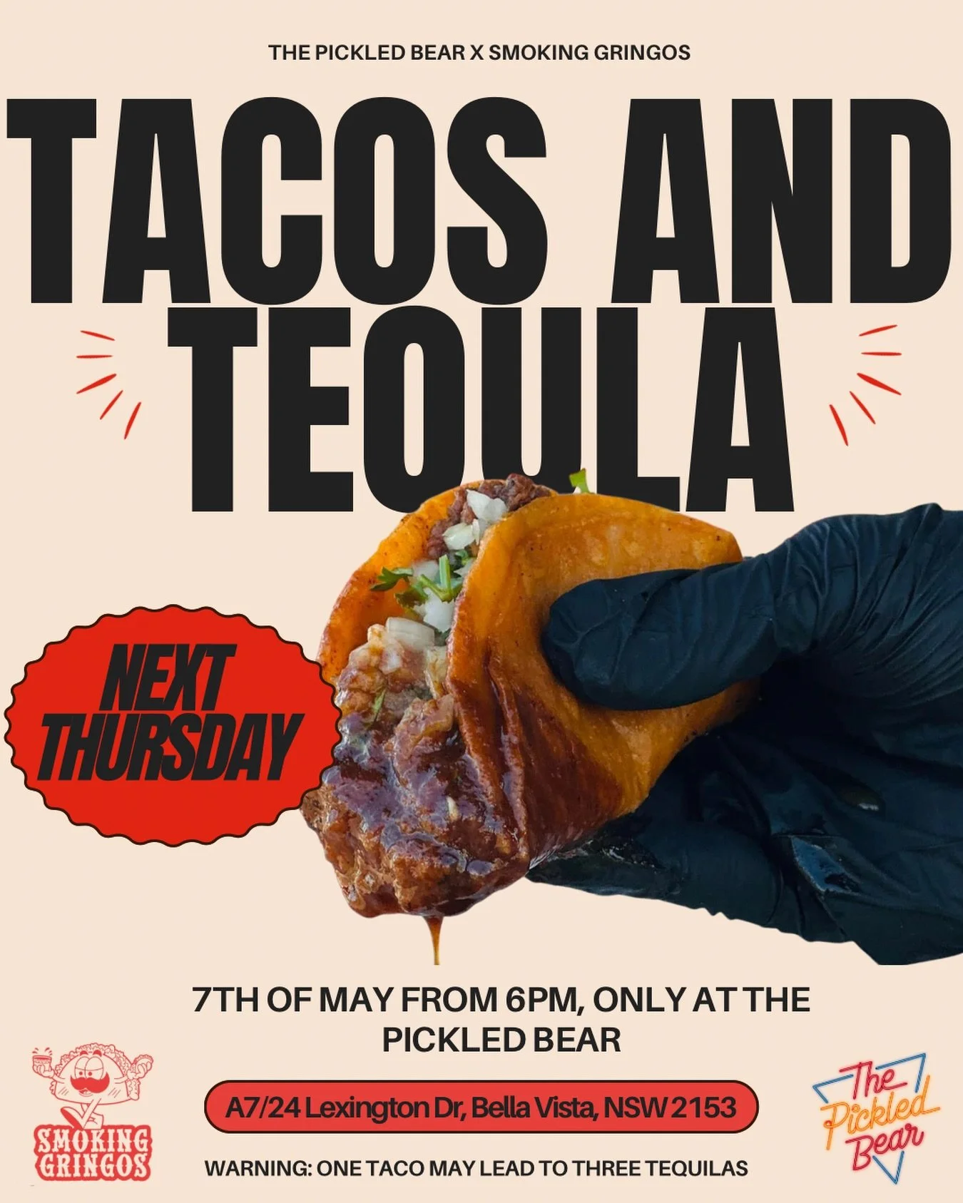 IT&rsquo;S BACCCKKK 🚨🚨

We&rsquo;re bringing back Tacos &amp; Tequila Night with Smoking Gringos on May the 7th from 6pm! Tables fill quickly, so make sure you book early to avoid missing out.

Enjoy a lineup of margaritas, classic, strawberry, spi