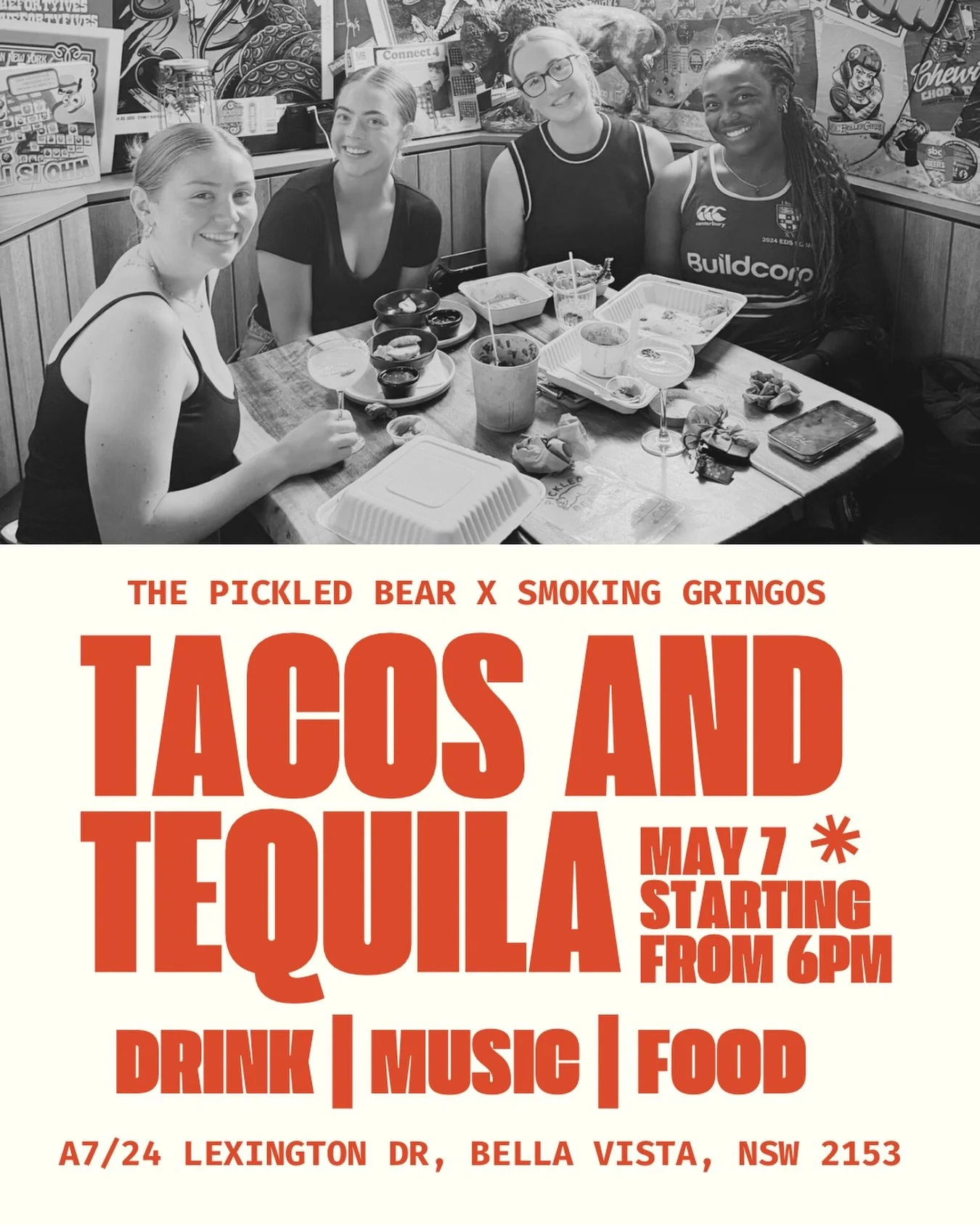 TOMORROW 🚨🚨

We&rsquo;re bringing back Tacos &amp; Tequila Night with Smoking Gringos on May the 7th from 6pm! Tables fill quickly, so make sure you book early to avoid missing out.

Enjoy a lineup of margaritas, classic, strawberry, spicy, and coc