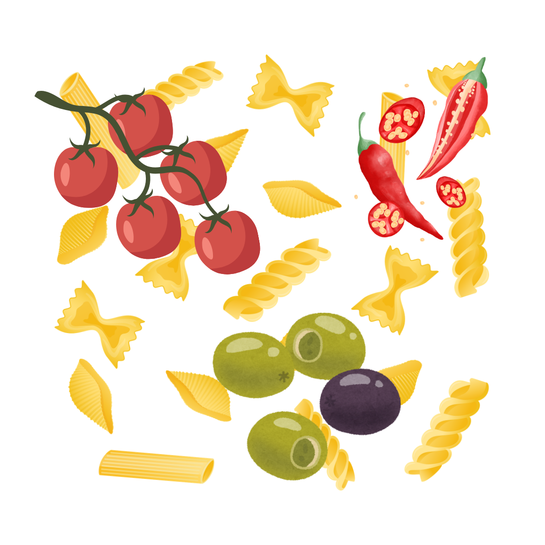 Roast Cherry Tomatoes, Chilli And Olive Pasta