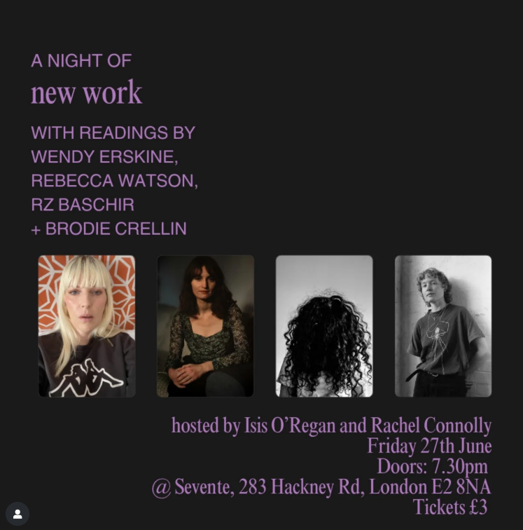 New Work Volume 7: Wendy Erskine, Rebecca Watson, RZ Baschir, Brodie Crellin