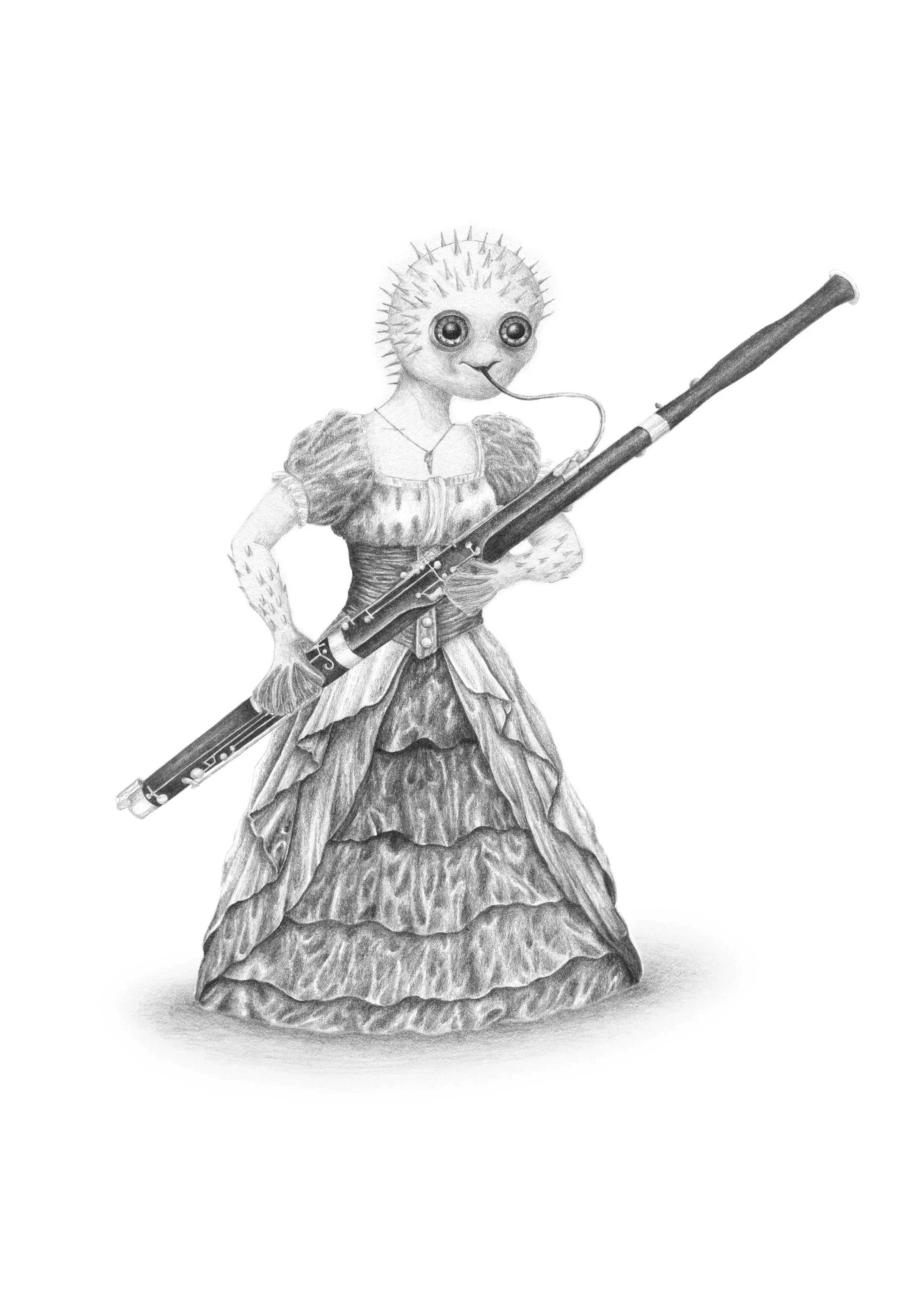 A6 Musical Pufferfish Print