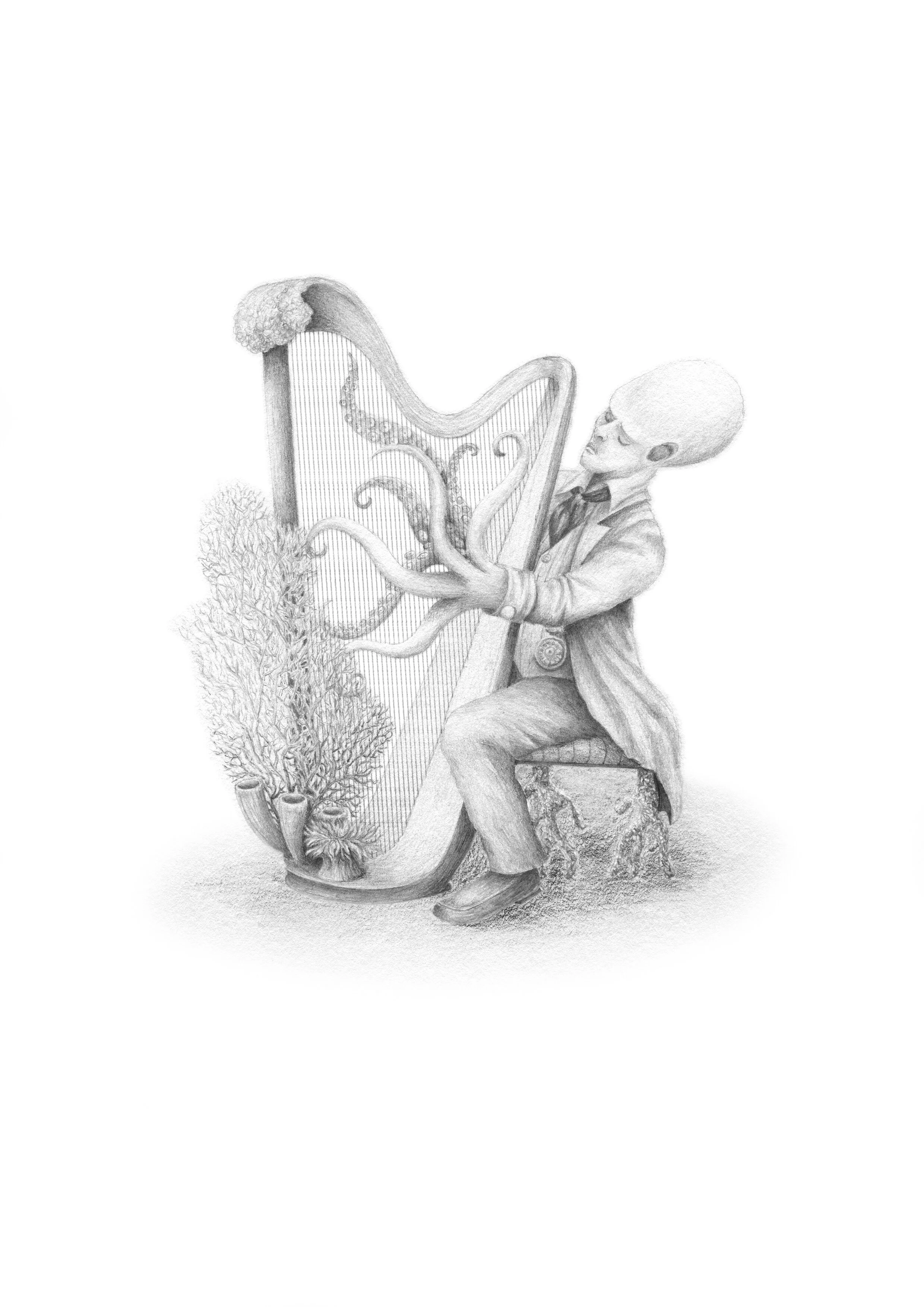 A6 Musical Octopus Print