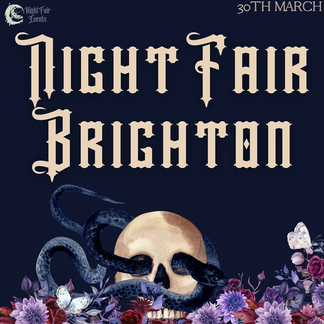 I can finally announce that next month I will be at @nightfairevents market in Brighton alongside around 40 other artists. I&rsquo;ve been eyeing up these events for ages, so to have one close to home is really exciting.
#nightfairevents #alternative