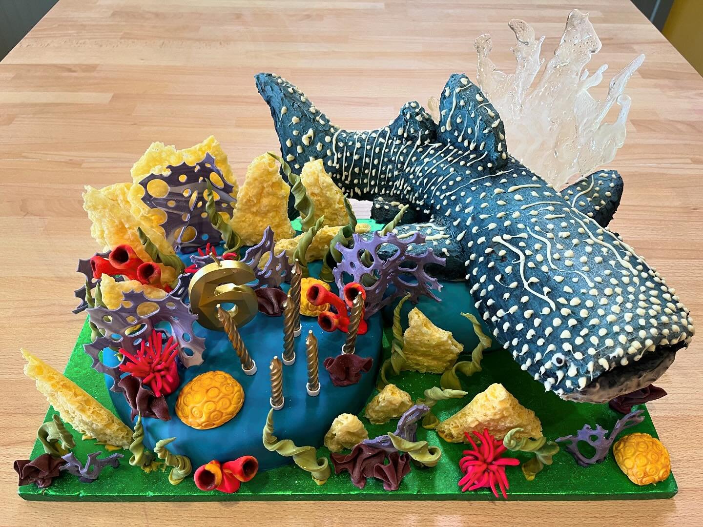 Something a bit different today! It was Toby&rsquo;s birthday a few weeks ago, and he asked for an under the sea cake with a whale shark, so of course I had to give it a go! Everything (apart from the candles!) is 100% edible and was 100% devoured by