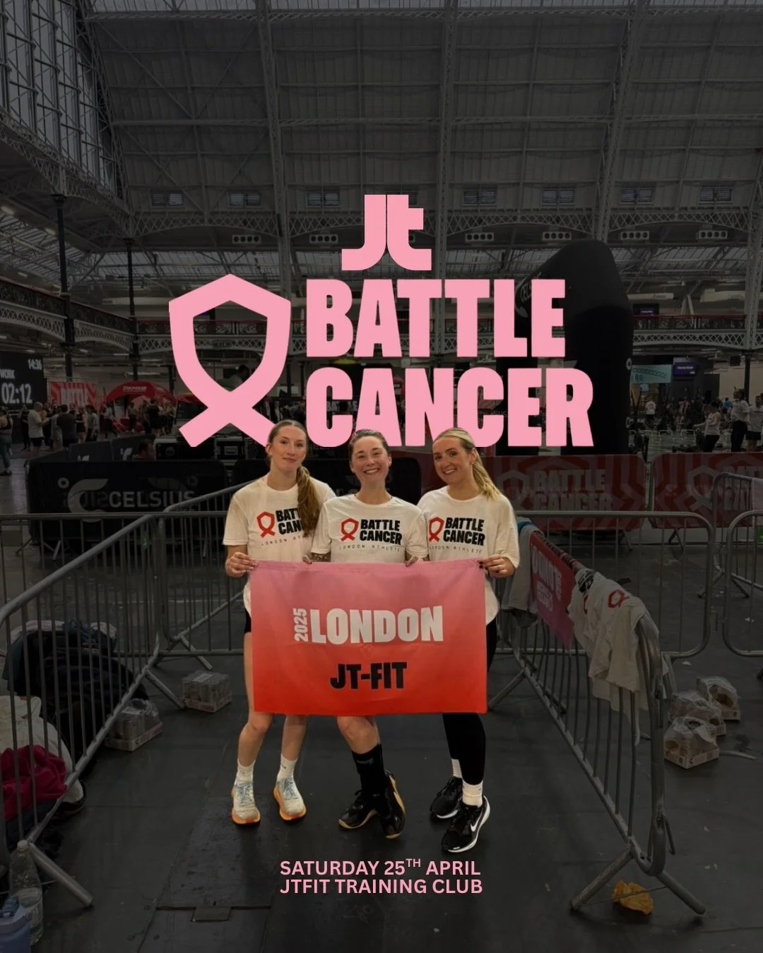 💥BATTLE CANCER TAKEOVER💥

Join us on Saturday 25th April, 9am for free Battle Cancer prep class. 

High energy and good vibes, designed to give you a feel for the real event! 

🩷 Free
❤️ Team Workout
🩷 Open to all levels 

Come down, train and se