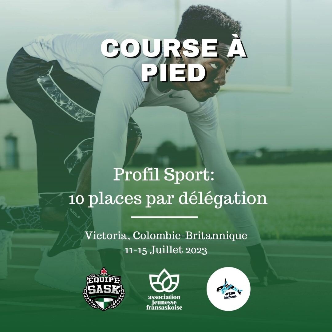 &bull; Quoi? &bull;&nbsp;

Les Jeux Franco-canadiens du nord et de l'ouest !

&bull; Quand? &bull;

Le 11-15 juillet 2023 !

&bull; O&ugrave;? &bull;

Victoria, CB !

&bull; Qui? &bull;

9e- 12e ann&eacute;e

&bull; Date limite pour postuler? &bull;
