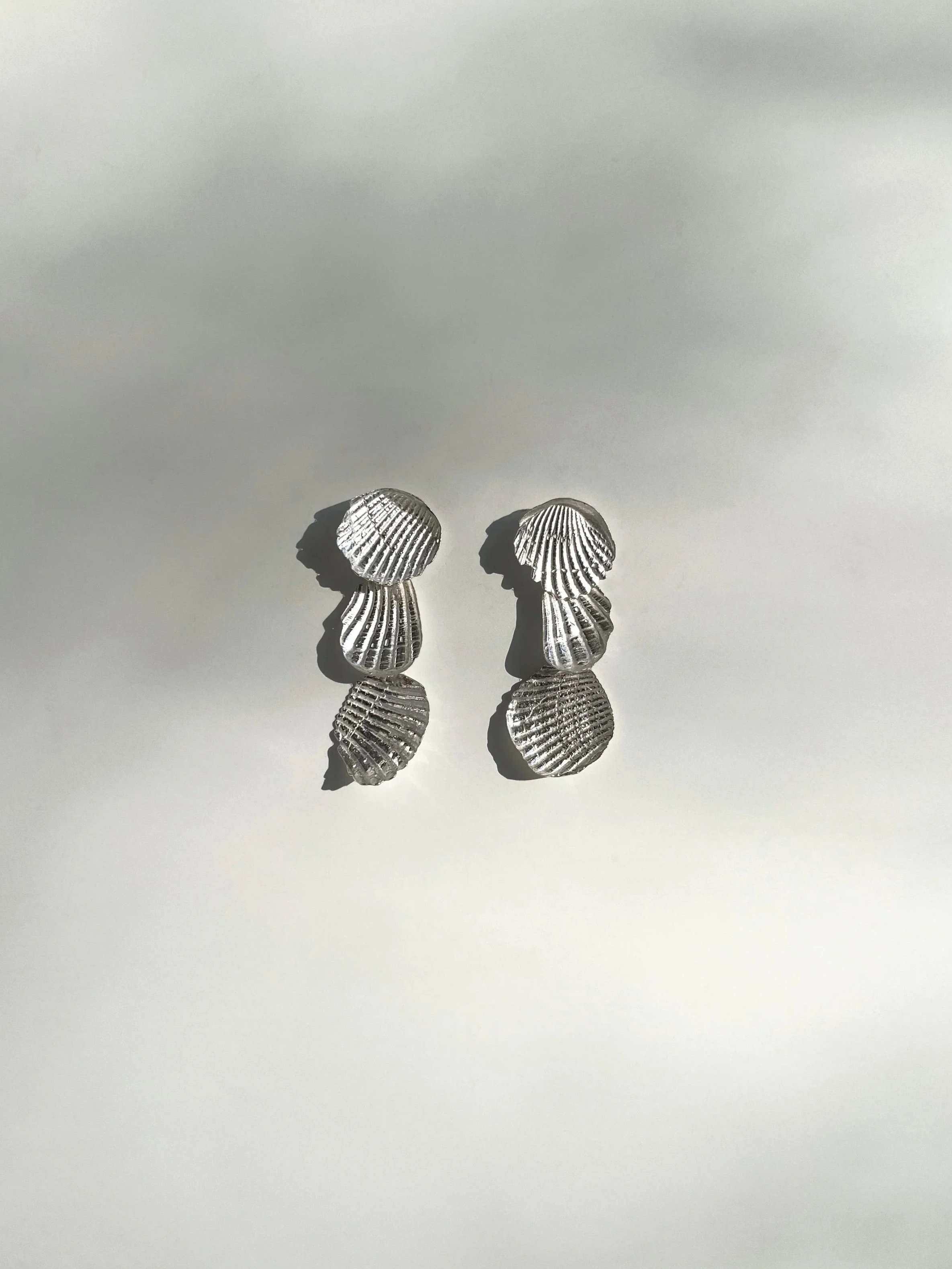Triple Seashell Earrings