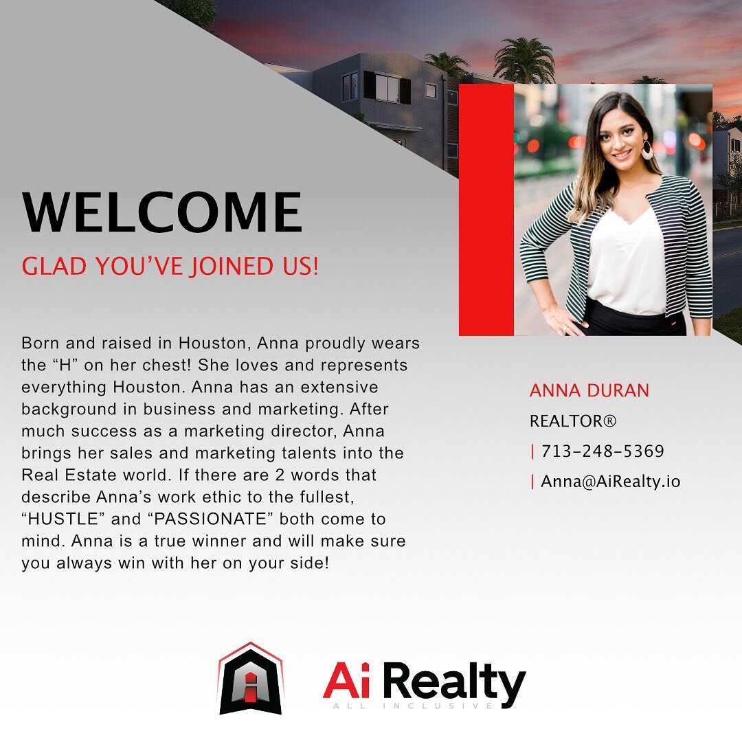 WELCOME to Ai Realty 🔥🚀 @aroseduran Anna joins Ai with an extensive sales and marketing background! Stoked to have her and what the future holds for her! LETS GET IT 💯🤘