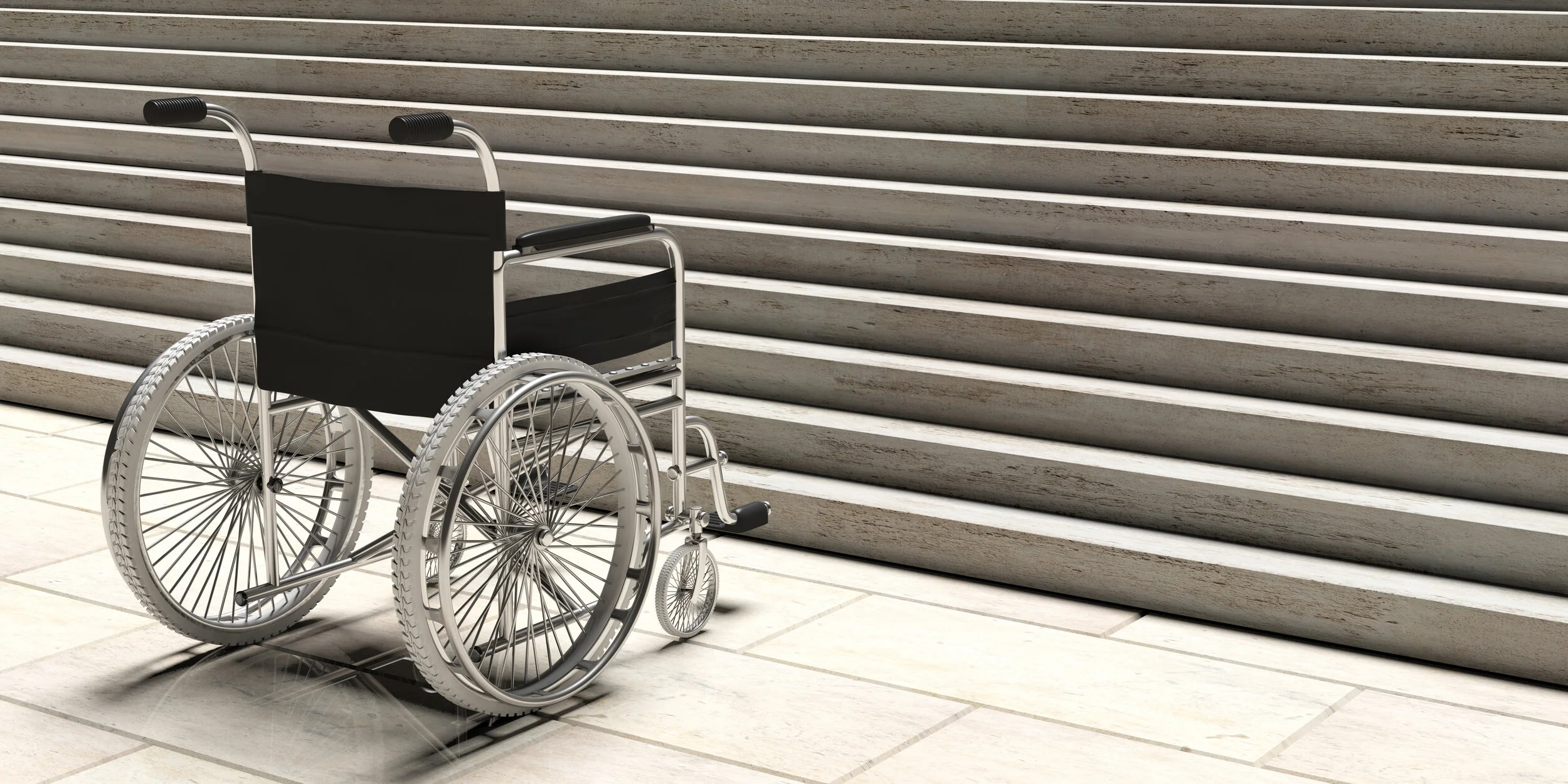 wheelchair-empty-infront-of-concrete-stairs-3d-ill-JMFBT7R.jpg