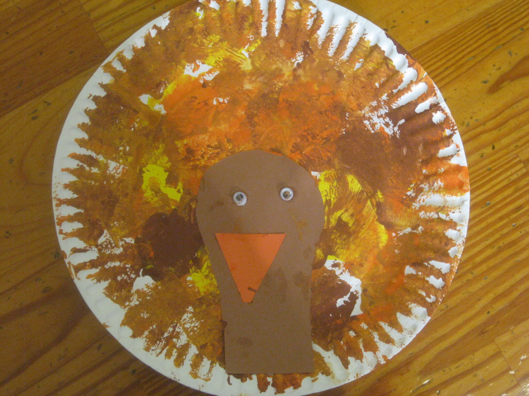 Sponge painted turkey