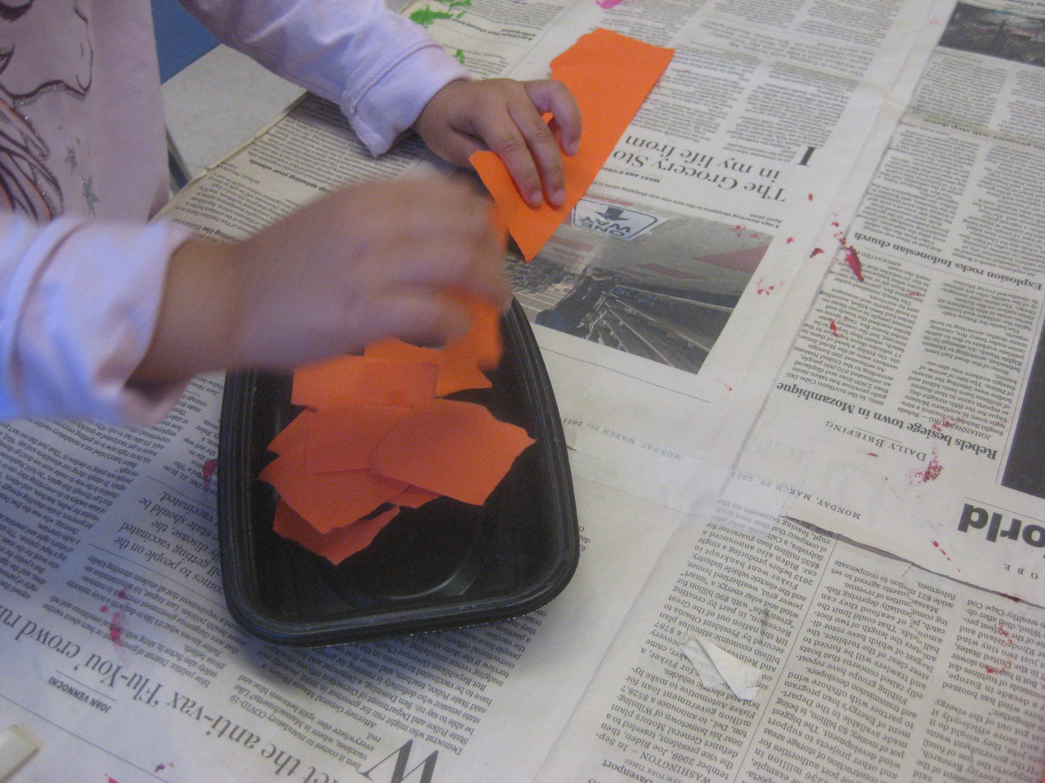 Tearing paper strengthens muscles.