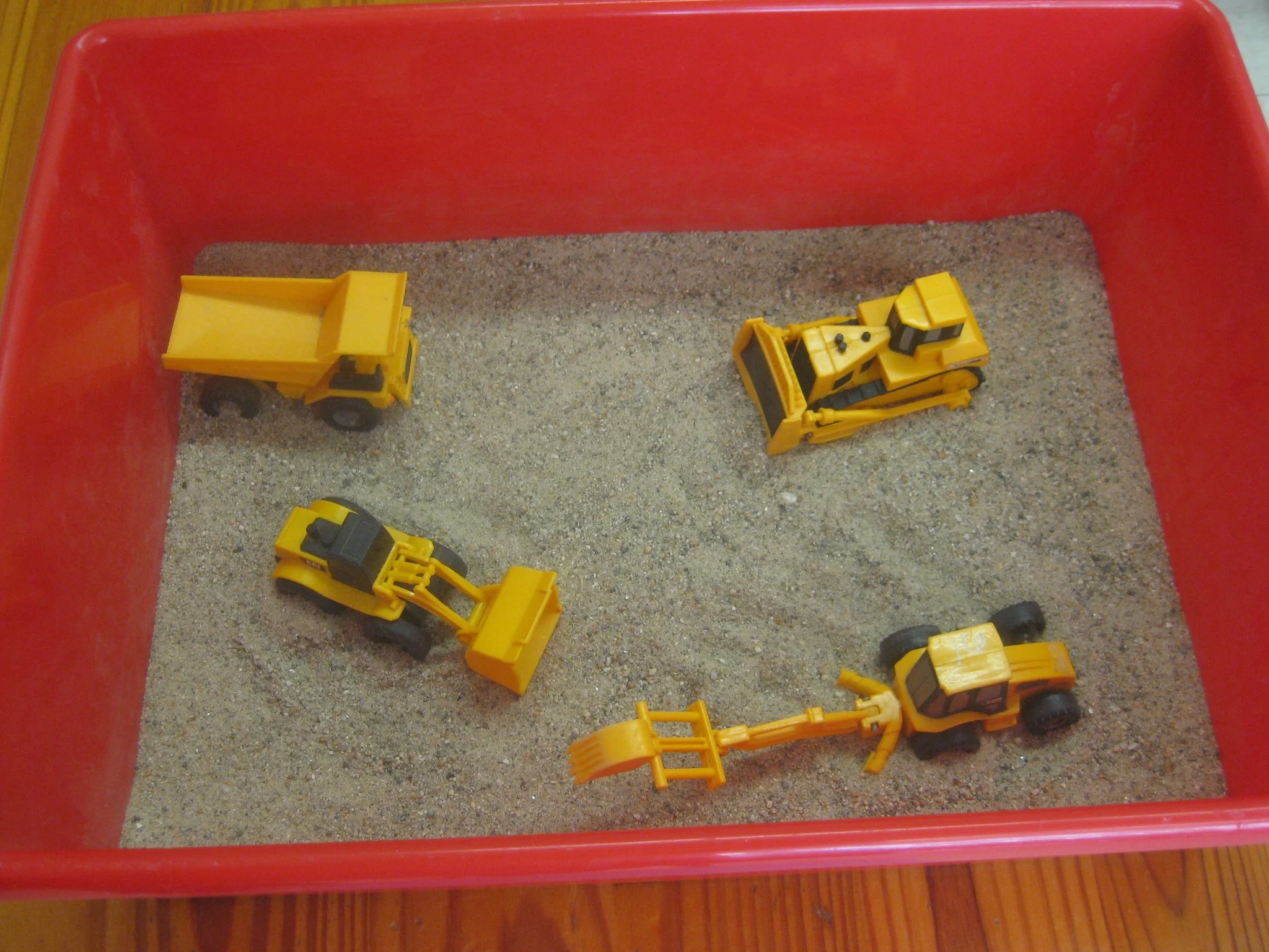 Sand and trucks were used by all.
